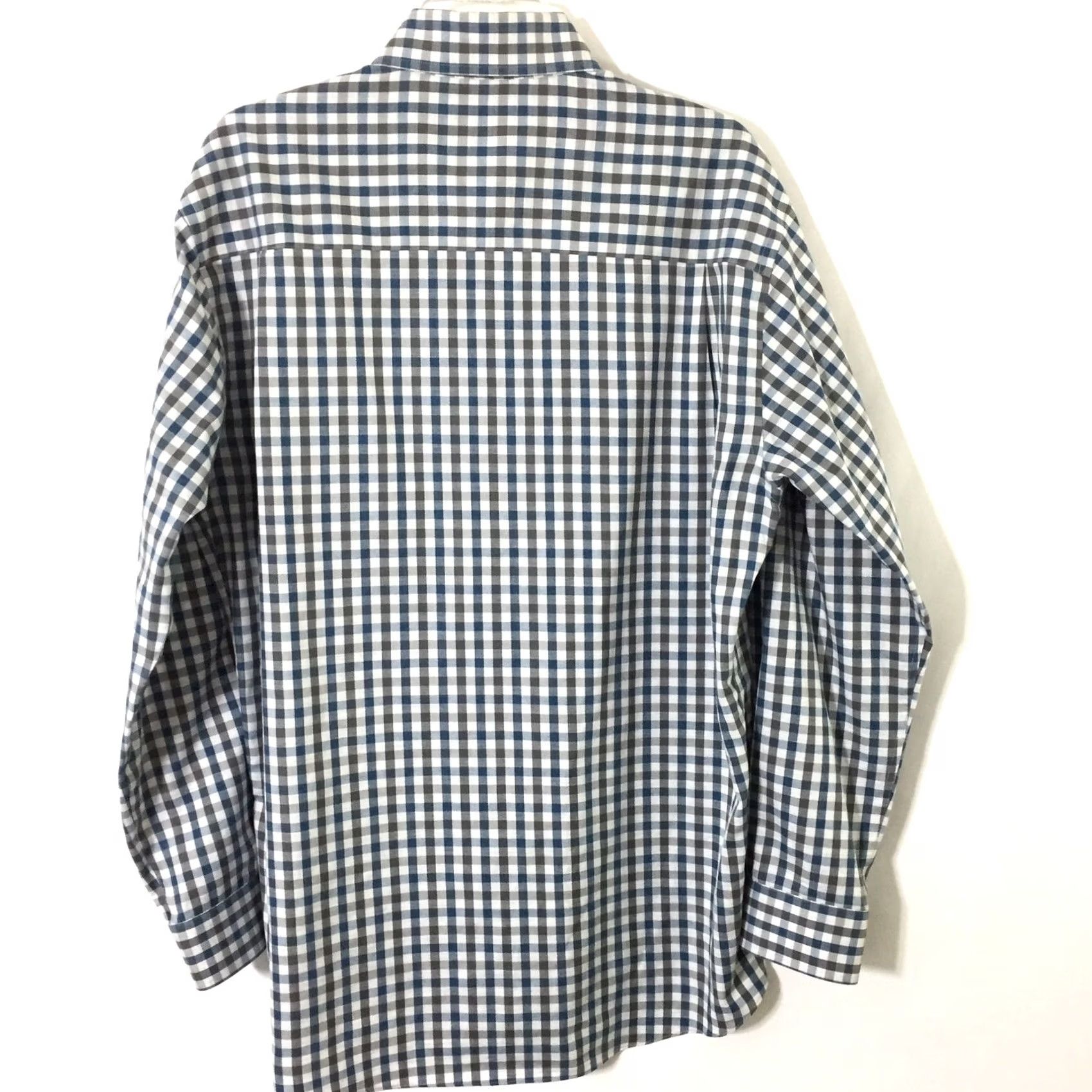 Vintage Forsyth Of Cananda Shirt Mens Large Gray Blue Check Long Sleeve Button Front Size US L / EU 52-54 / 3 - 6 Thumbnail