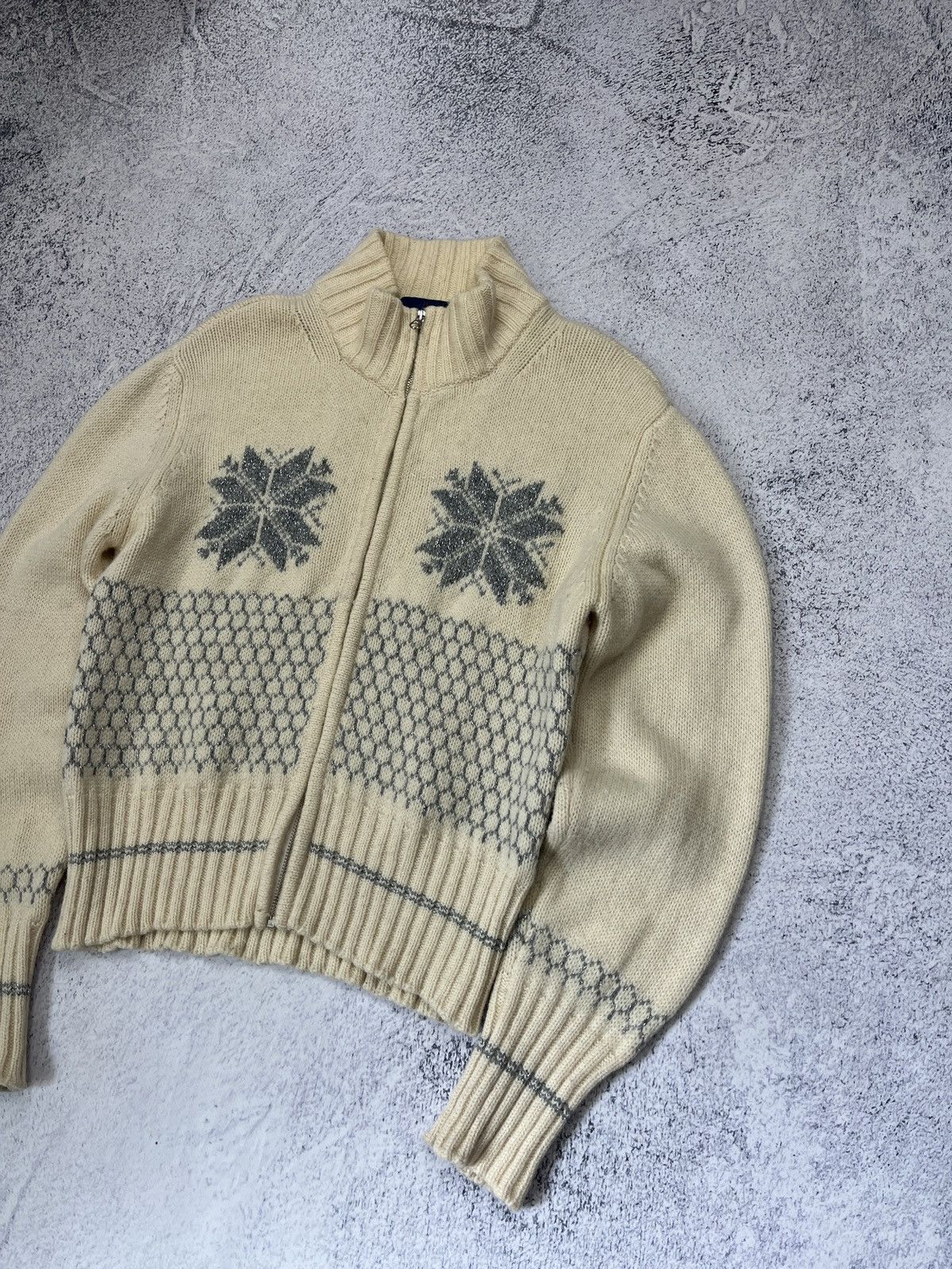 Moncler Vintage 90’s Moncler Grenoble Wool Knit Zip Sweater Jacket Size S / US 4 / IT 40 - 2 Thumbnail