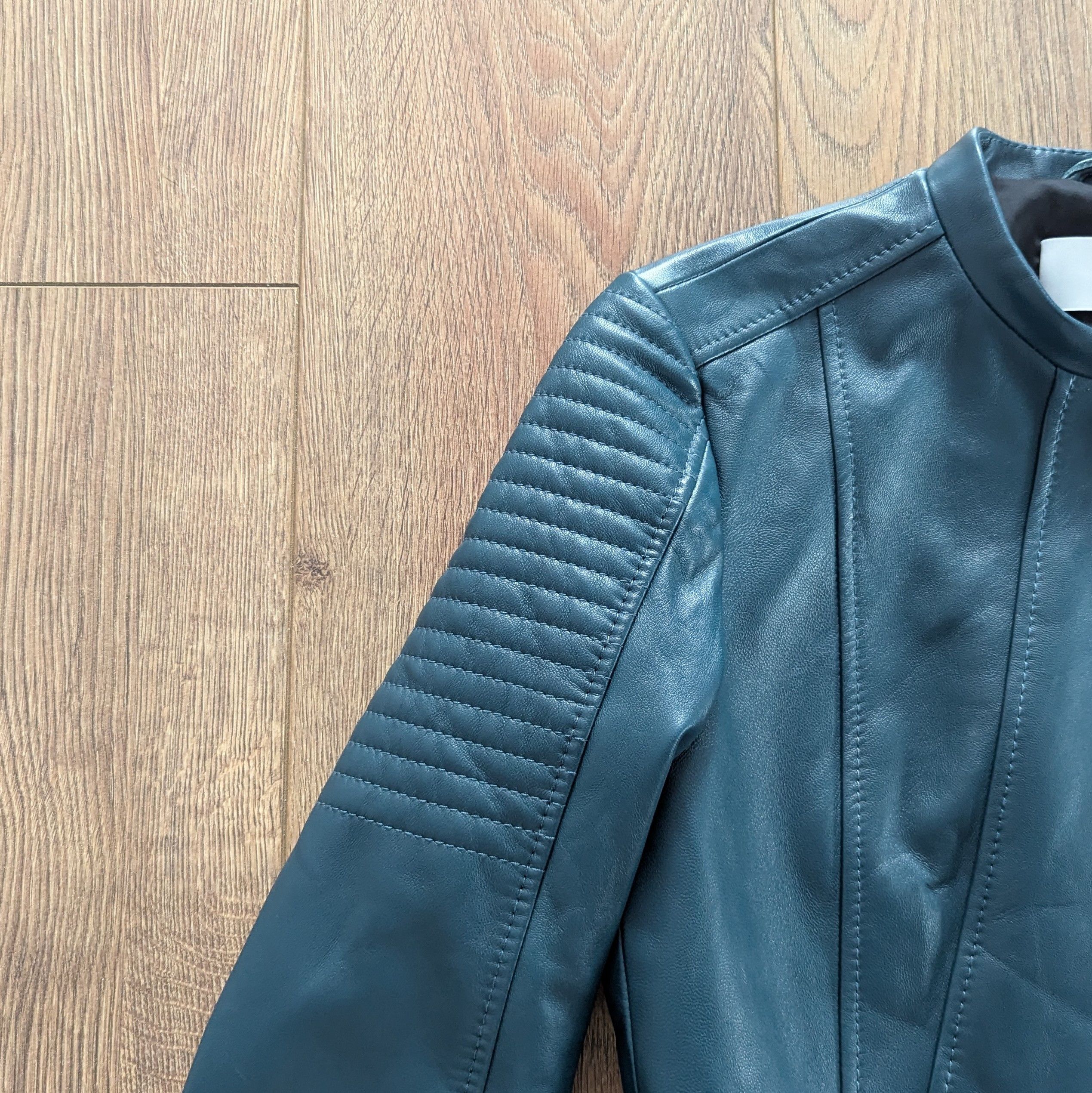 Hugo Boss Hugo Boss Saviza Women's Leather Biker Jacket Luxury Brand Size S / US 4 / IT 40 - 23 Thumbnail