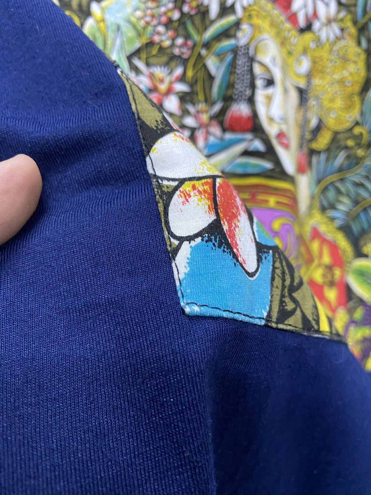 Handmade VINTAGE BALI PRIMITIVE HANDMADE ART SHORT SLEEVE TEE SHIRT Size US L / EU 52-54 / 3 - 4 Thumbnail