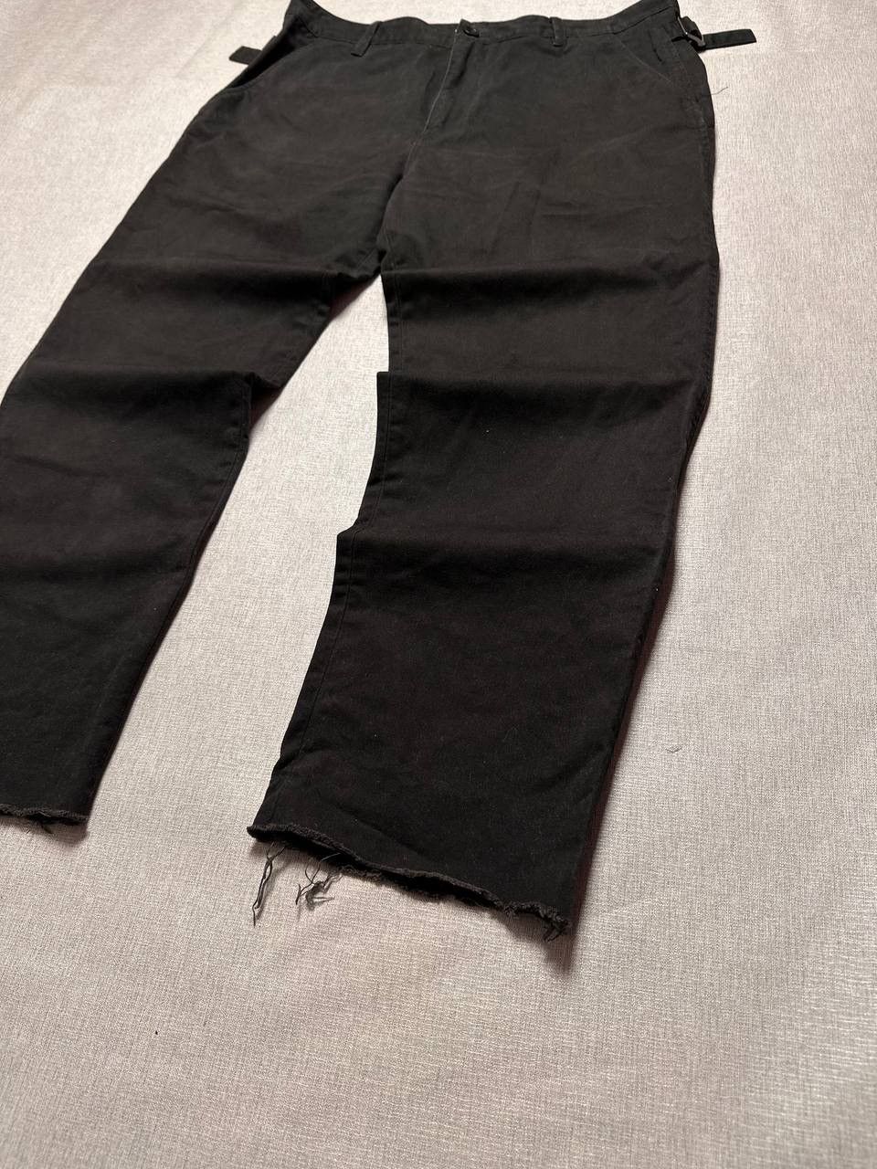 Helmut Lang Helmut Lang Black Side Adjuster Trousers Raw Hem Pants Size US 34 / EU 50 - 7 Thumbnail