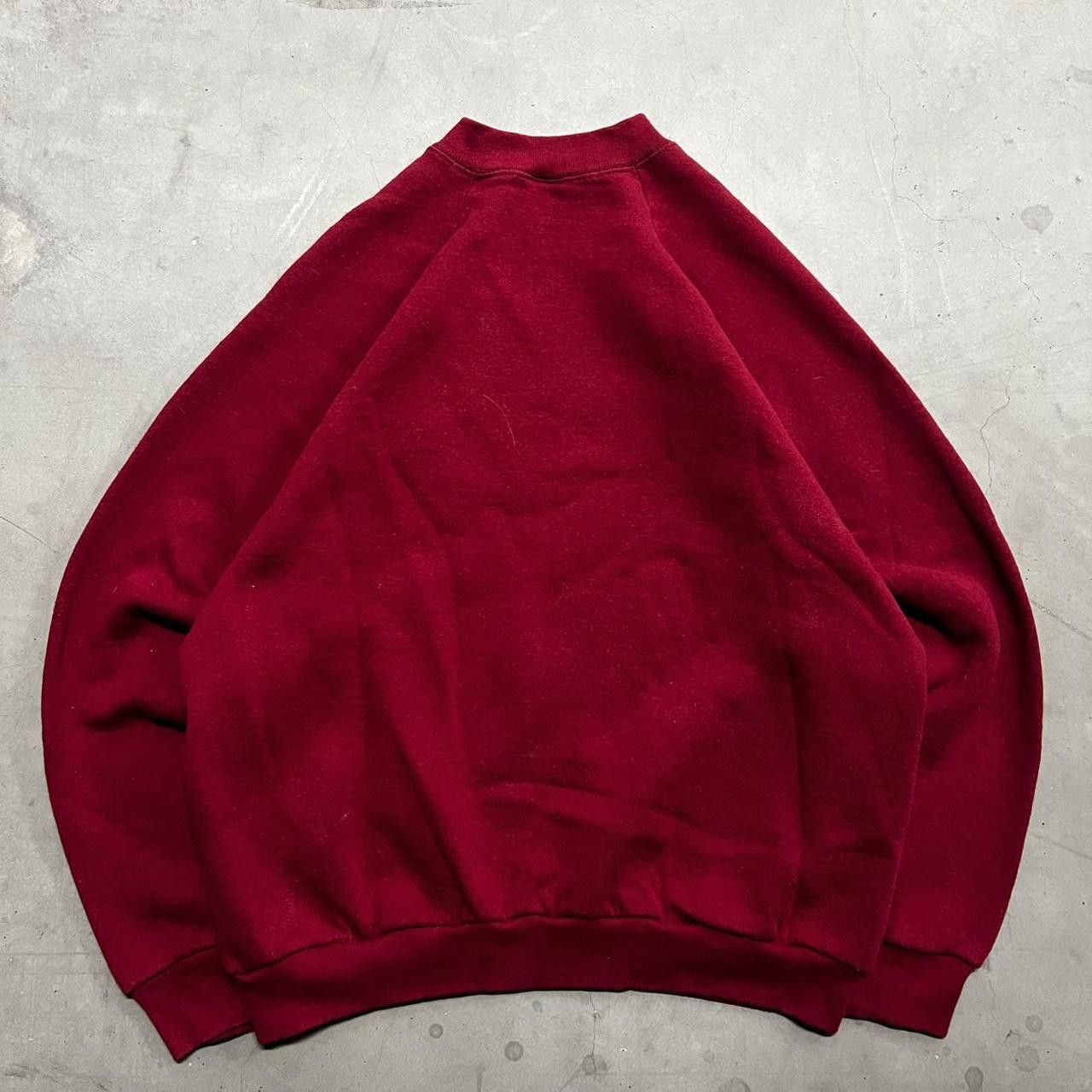 Vintage Crazy Vintage Y2K/2000s Blank Red Made in USA 90s Sweatshirt Turtle Neck! Size US L / EU 52-54 / 3 - 2 Thumbnail