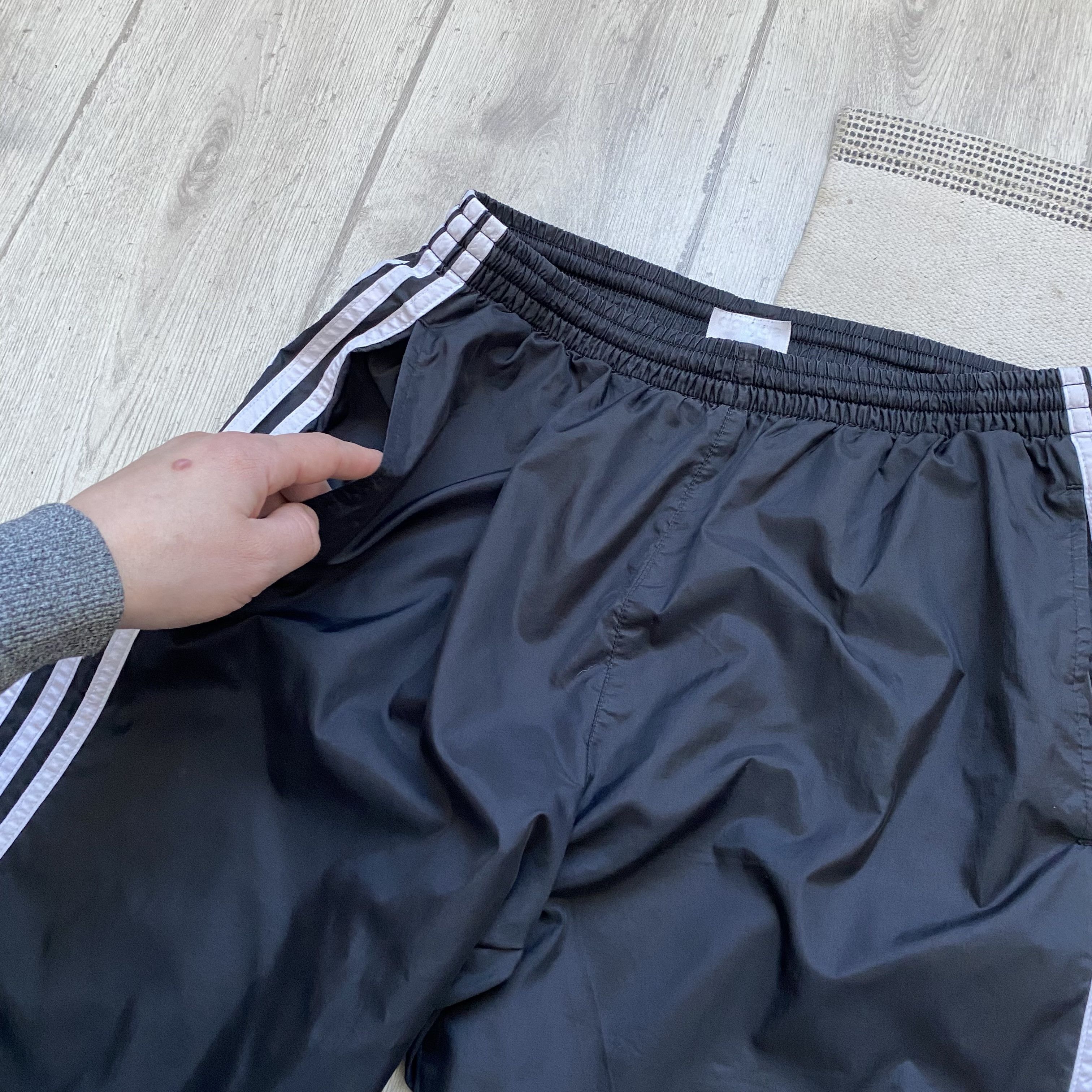 Adidas ⚫️ Vintage 90s Adidas Nylon track Pants Retro Drill Size US 32 / EU 48 - 8 Thumbnail