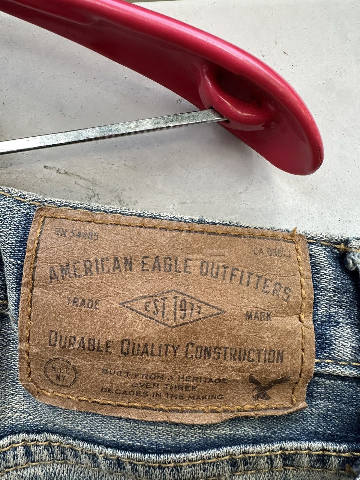 Vintage 👹Vintage THRASHED American Eagle Collections Straight Cut Size US 36 / EU 52 - 11 Thumbnail