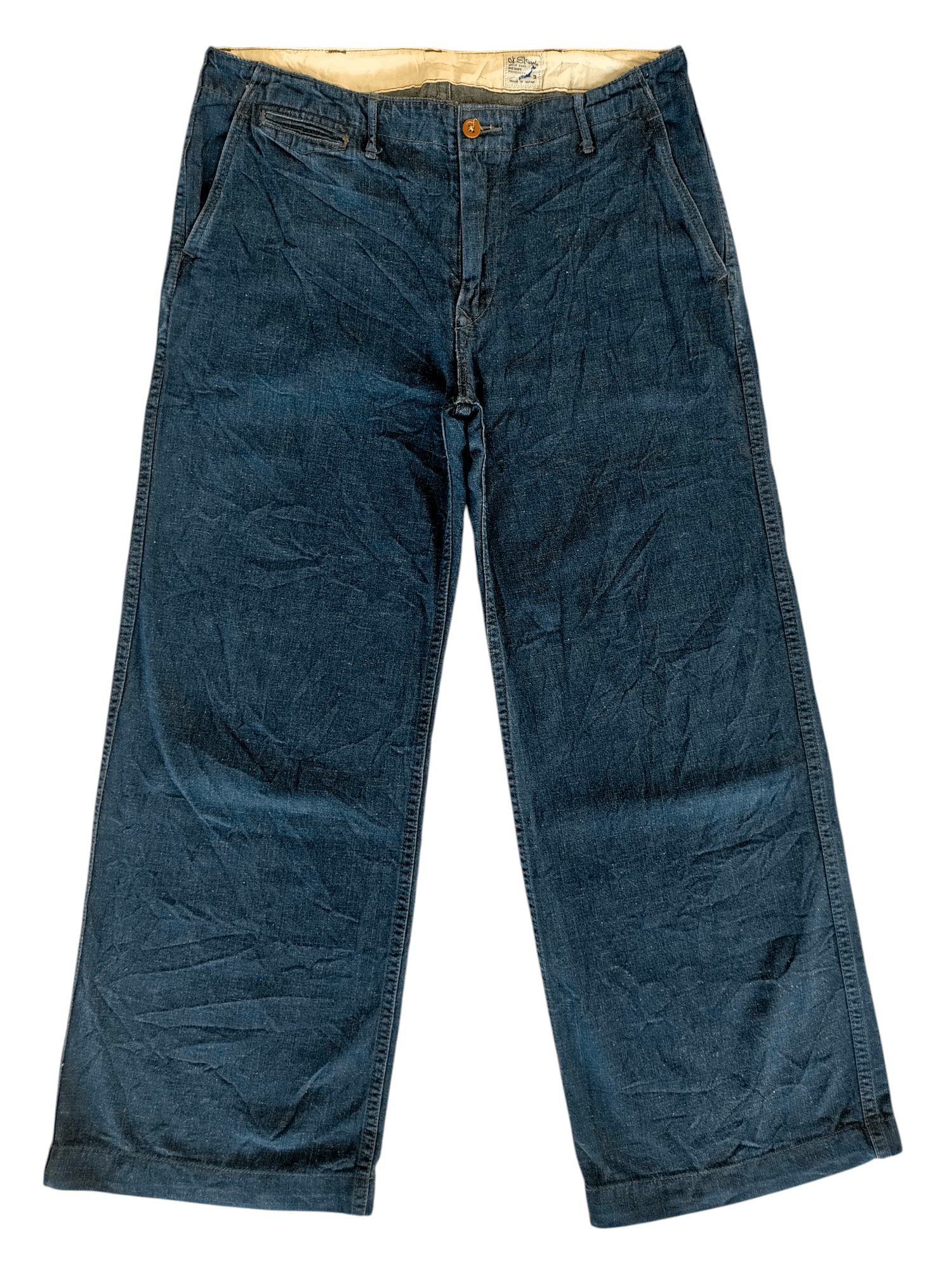 Orslow Orslow Made in Japan Wide Leg Flare Buckle Blue Jeans Size US 32 / EU 48 - 2 Thumbnail