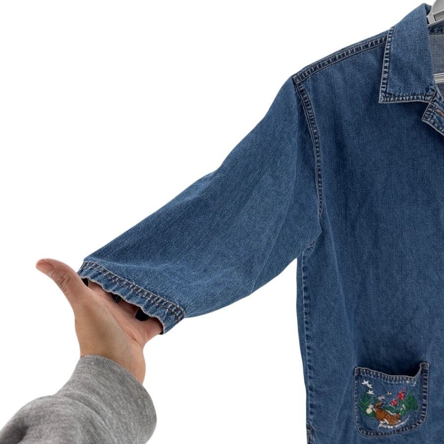 Other vintage Blair denim jacket embroidered cat garden designs Size L / US 10 / IT 46 - 7 Thumbnail