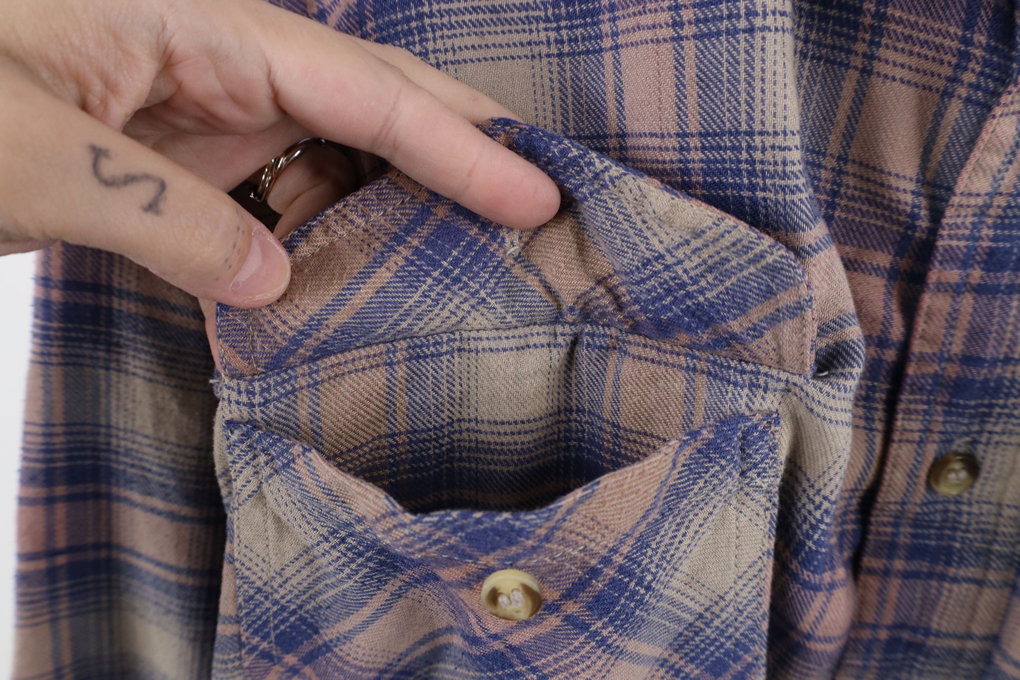 Vintage Vintage 90s Streetwear Knit Lined Flannel Shirt Jacket Size US XL / EU 56 / 4 - 5 Thumbnail