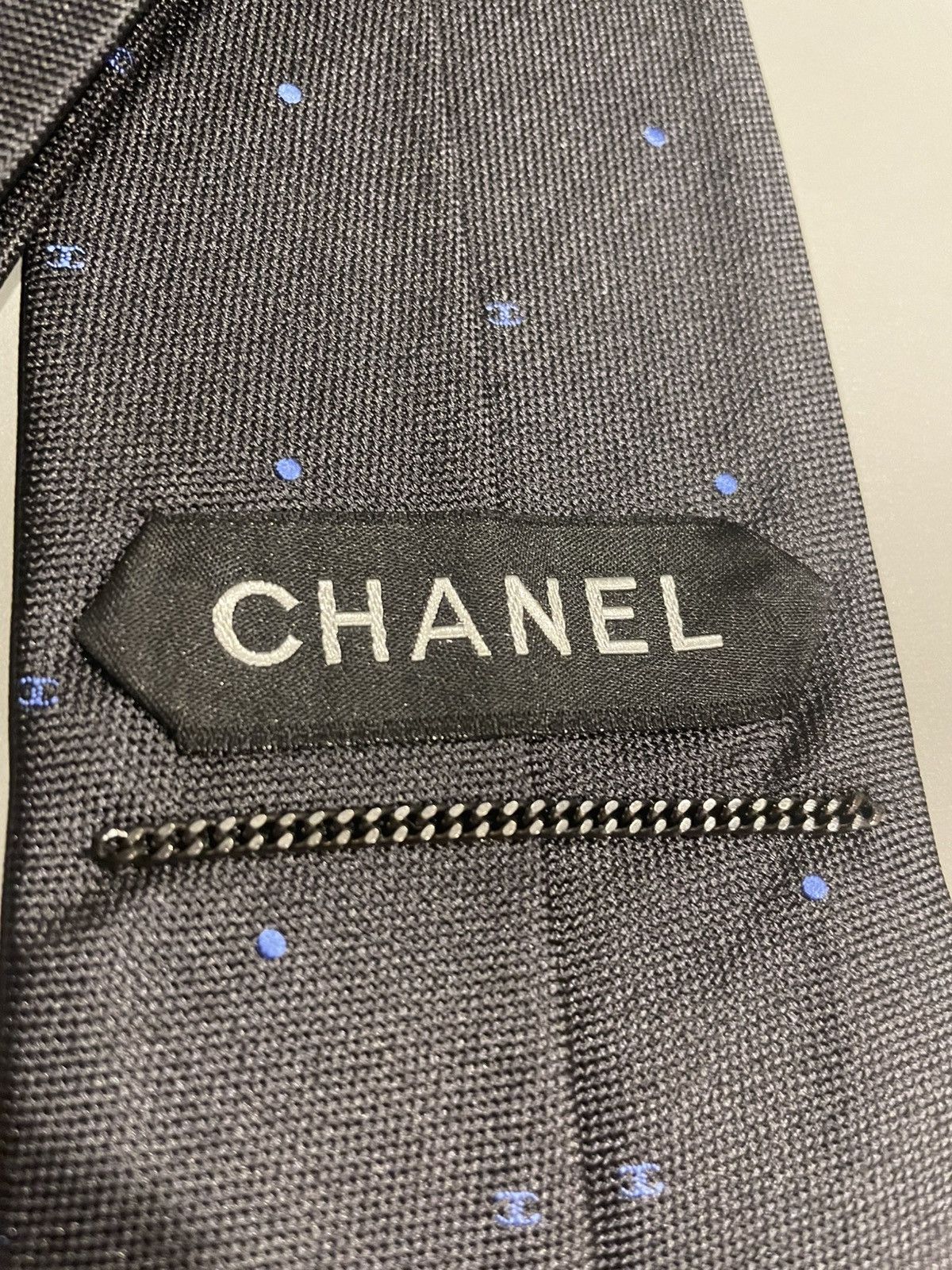Chanel Chanel grey tie silk made in Italy Size ONE SIZE - 4 Thumbnail