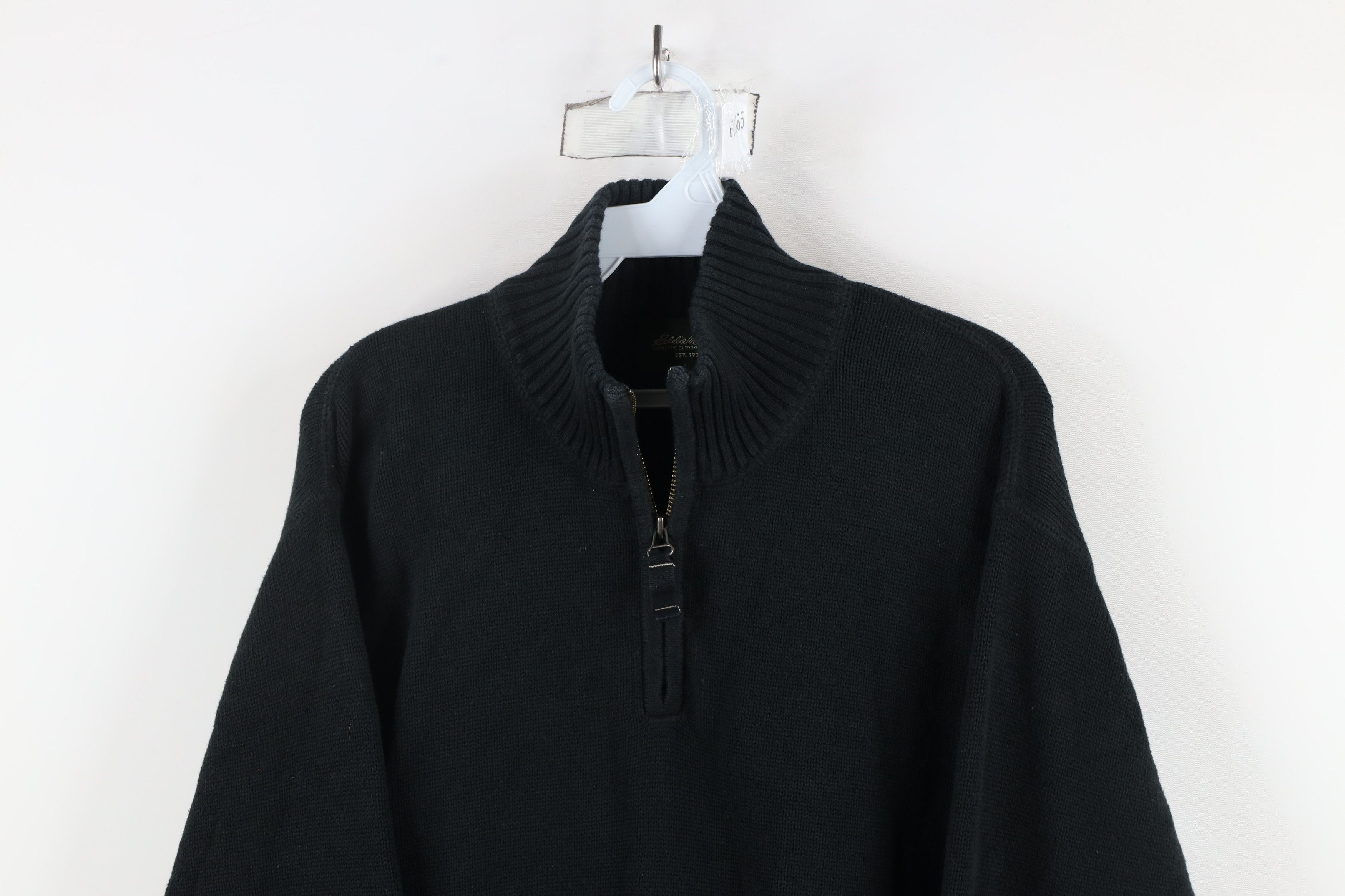 Eddie Bauer Vintage Eddie Bauer Knit Half Zip Pullover Sweater Black Size US L / EU 52-54 / 3 - 2 Thumbnail