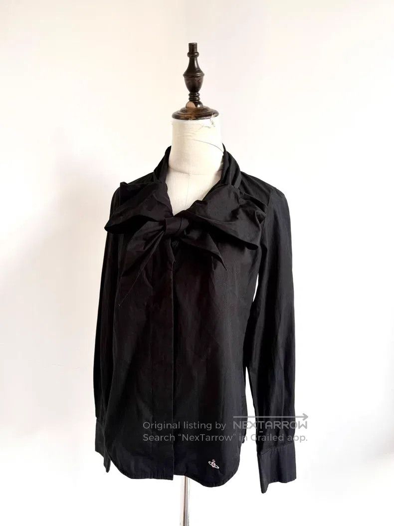 Vivienne Westwood Vivienne Westwood Vintage Black Large Bow Shirt Size M / US 6-8 / IT 42-44 - 2 Thumbnail