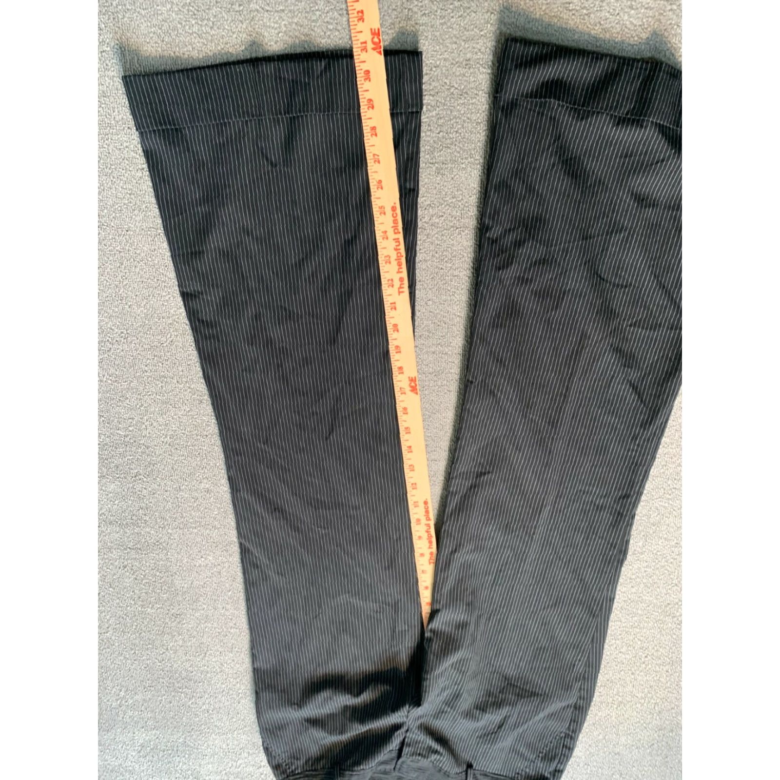 Vintage Copper Key Pants Womens Size 9 Black Pin Striped Wide Leg Dress Pants Casual Workwear Size 30" / US 8 / IT 44 - 6 Thumbnail