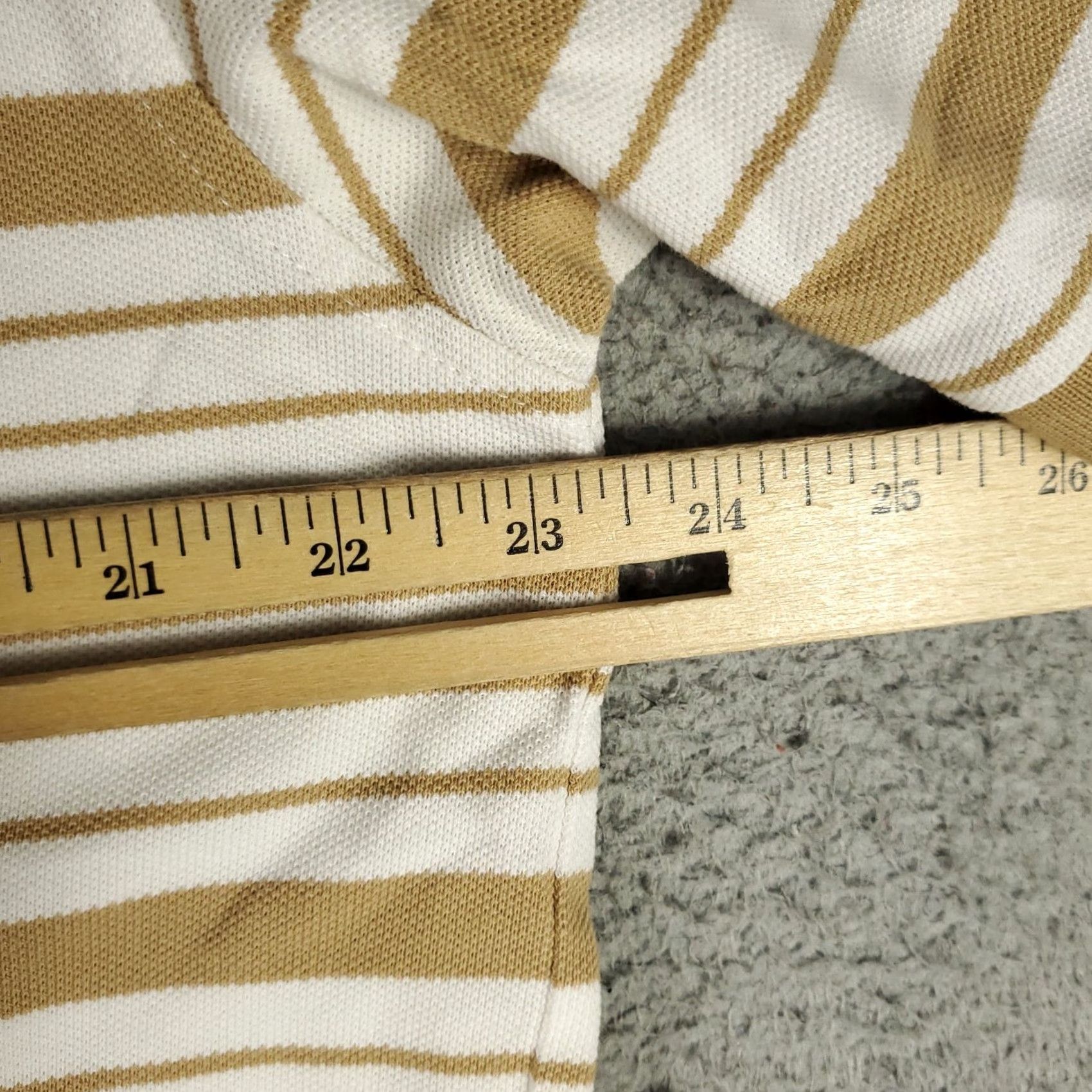 Brooks Brothers Brooks Brothers Polo Shirt Mens L Beige Striped Short Sleeve Button Collar Knit Cotton Casual Classic Preppy Modern Sports Size US L / EU 52-54 / 3 - 5 Thumbnail