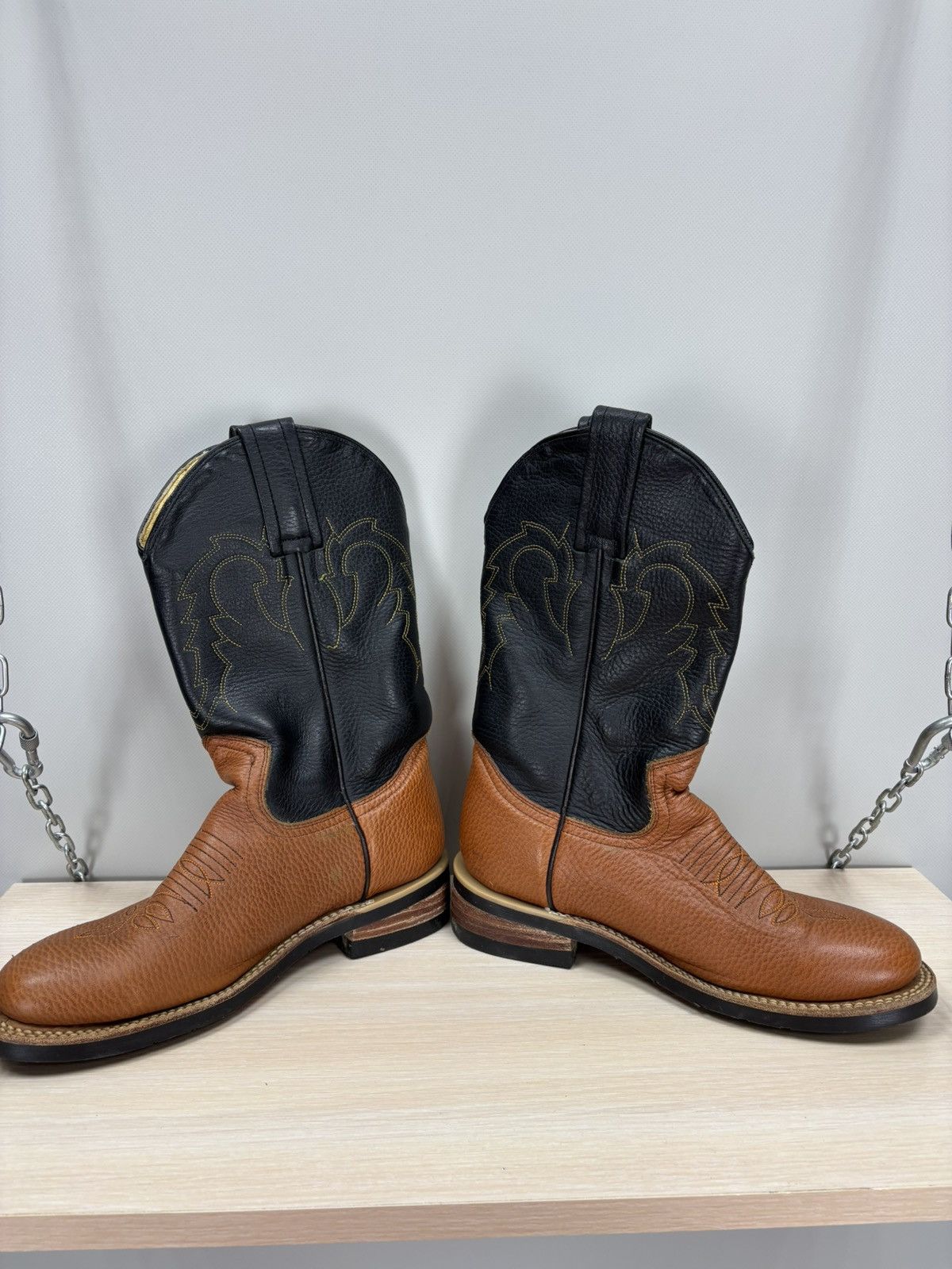 Other Womens western Billy Boots Size 37 Color Brown/Black Size US 7 / IT 37 - 9 Thumbnail