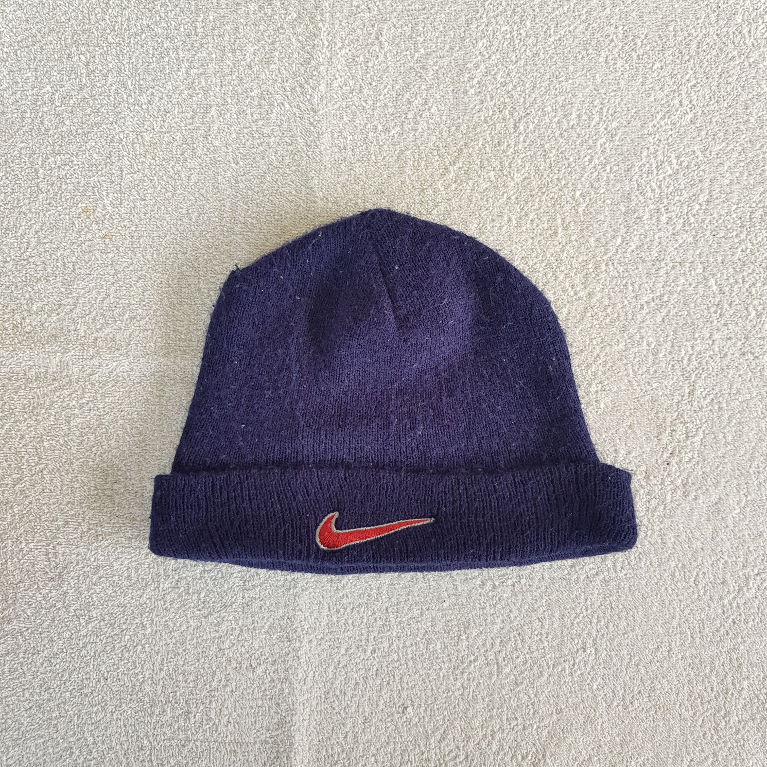 Nike Vintage 90s Nike Beanie Nike Swoosh Knit Snow Caps Hats Size ONE SIZE - 5 Thumbnail
