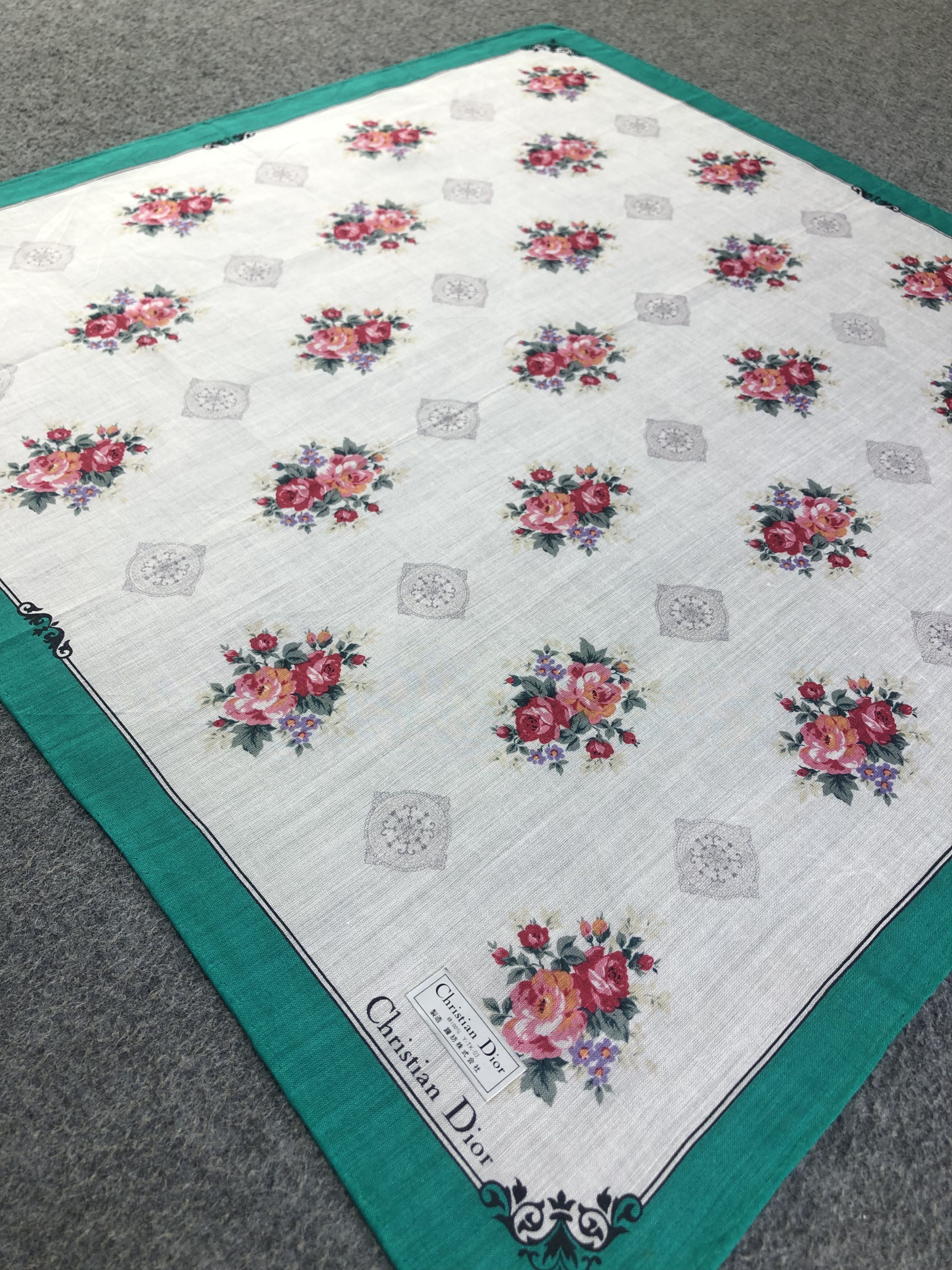 Vintage Christian DIor Handkerchief / Bandana / Neckerchief C426 Size ONE SIZE - 4 Thumbnail