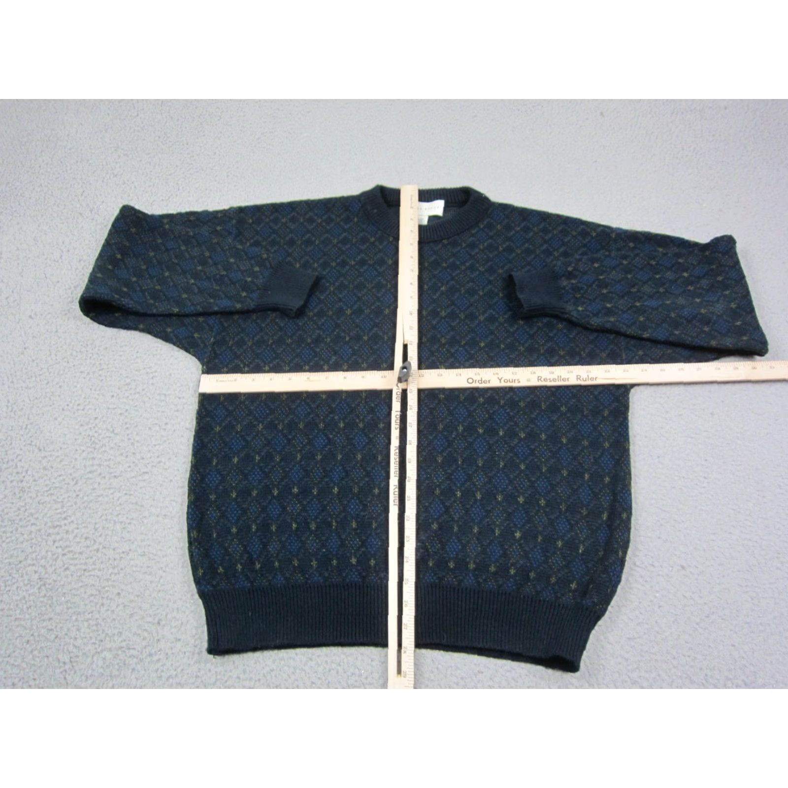 Vintage VINTAGE Robert Stock Sweater Mens XL Green Diamond Crewneck 80s 90s Pullover Knit Argyle Diamond Pattern Regular Size US XL / EU 56 / 4 - 5 Thumbnail