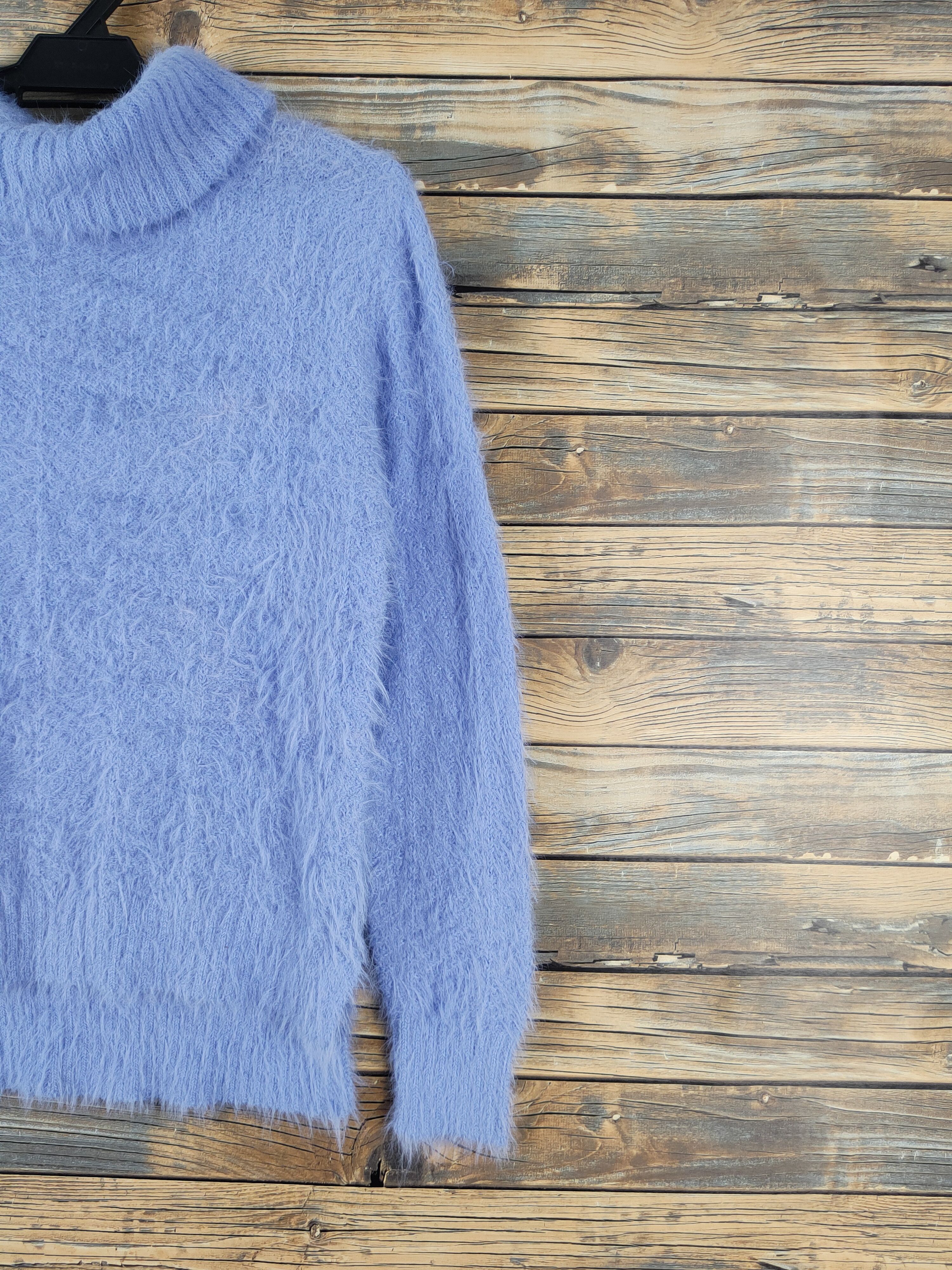 Japanese Brand M.f Editorial Blue Shag Shaggy Fur Mohair Knitwear #W2149 Size M / US 6-8 / IT 42-44 - 5 Thumbnail
