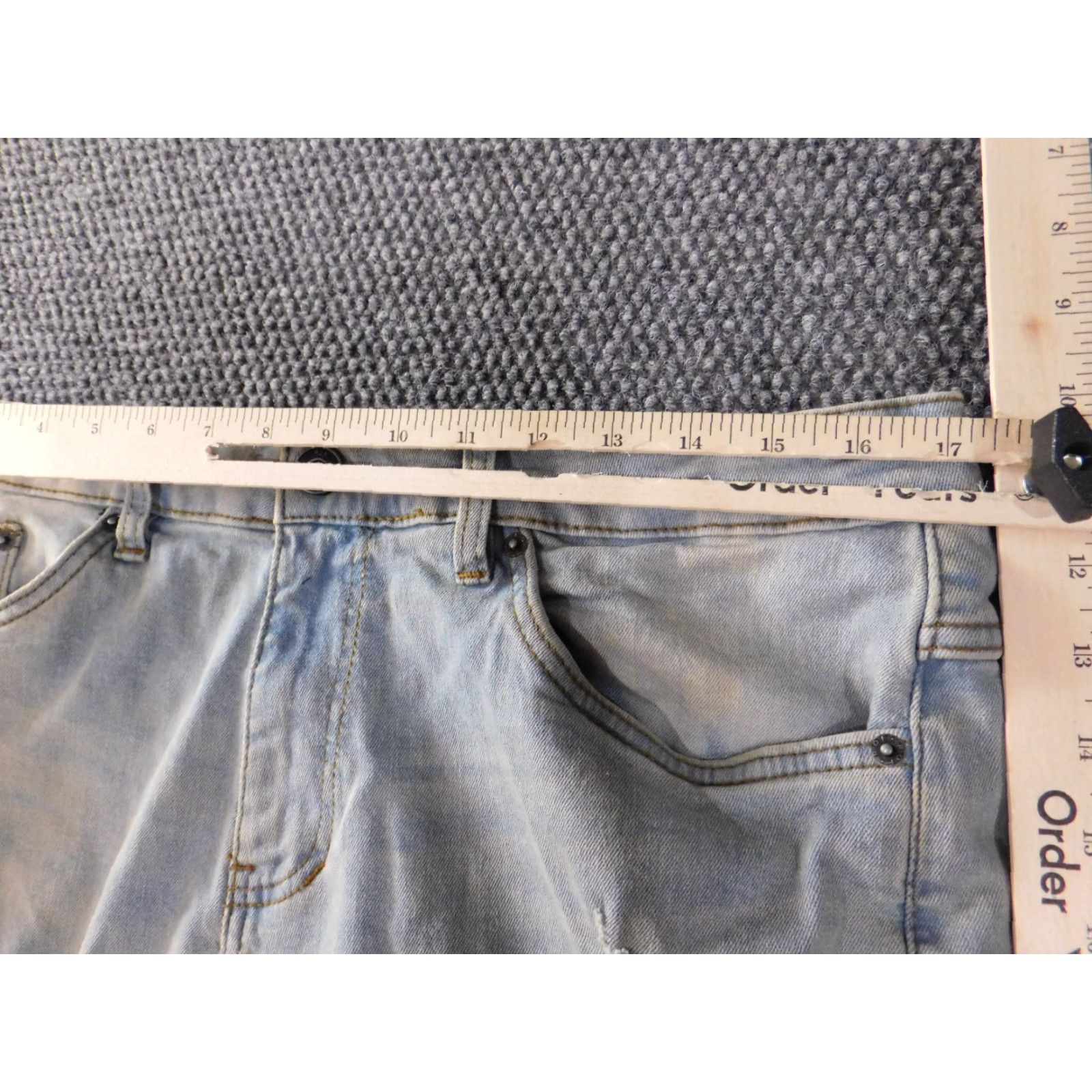Ring Of Fire Ring of Fire Jeans 34x28 Mens Blue Slim Straight Light Wash Distressed Denim Straight retro Size US 34 / EU 50 - 7 Thumbnail