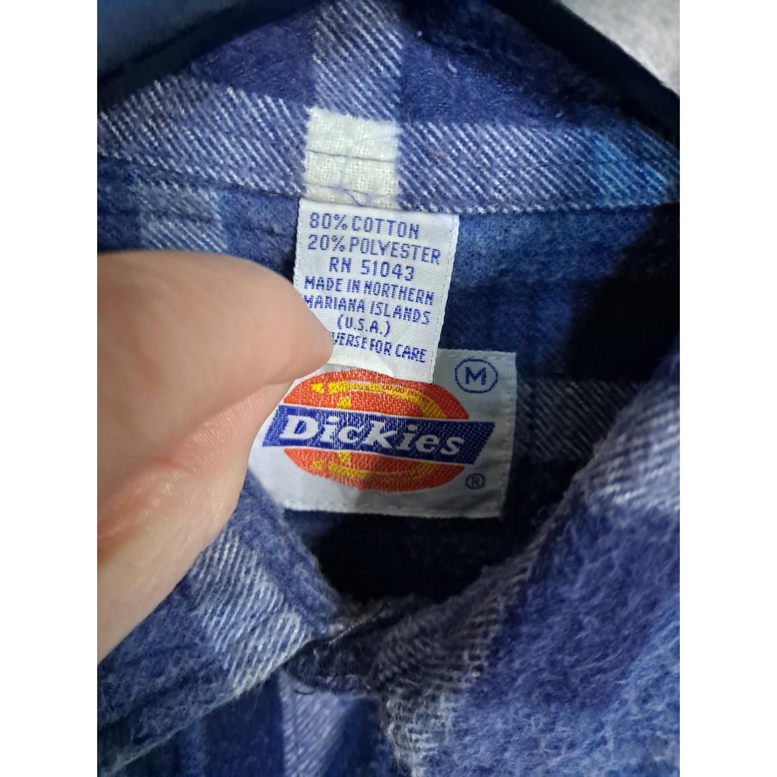Dickies Dickies Heavy Blue and White Flannel Size Medium Size US M / EU 48-50 / 2 - 3 Thumbnail