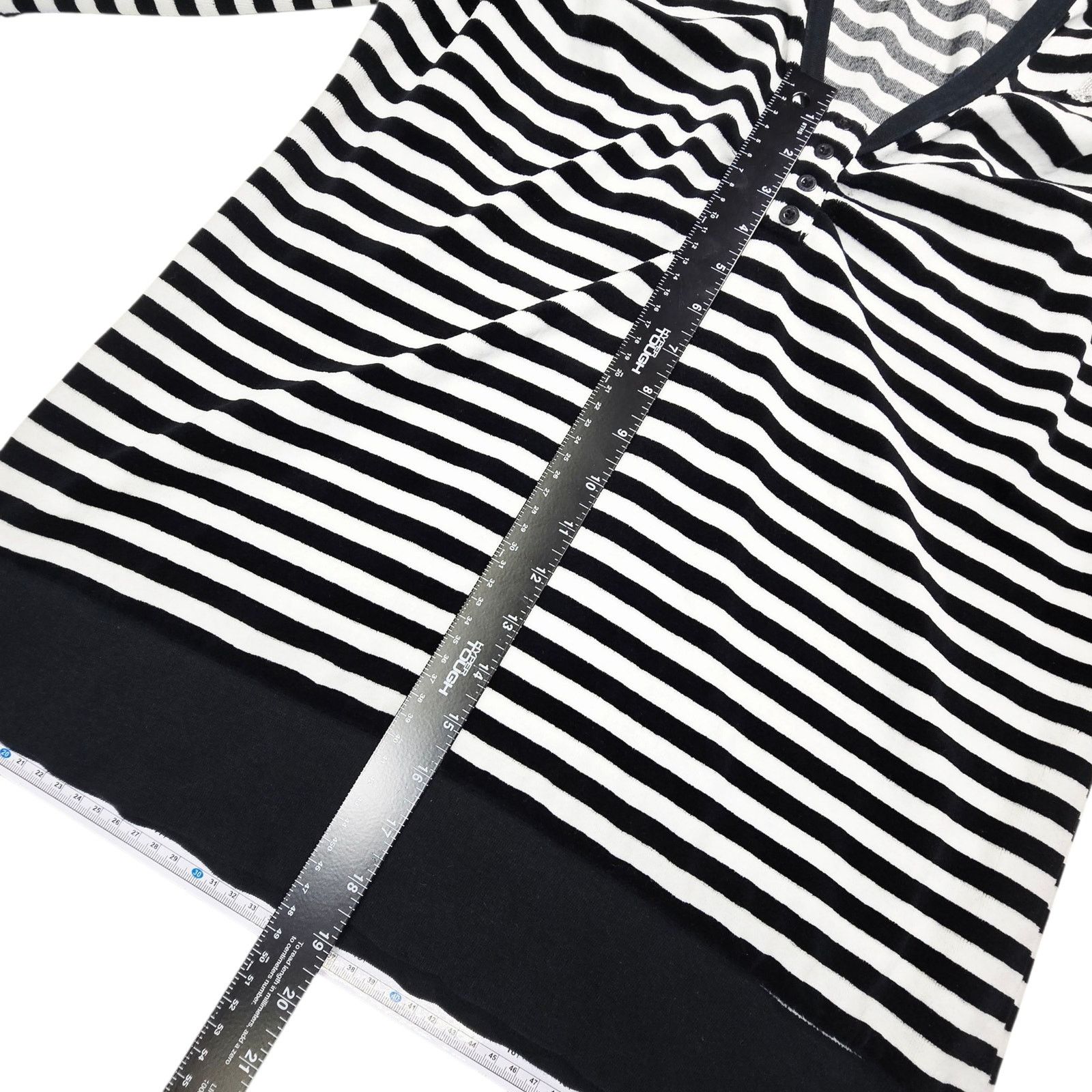 Avirex Avirex Womens XL Black White Striped Hooded Sweater Shirt Size XL / US 12-14 / IT 48-50 - 7 Thumbnail