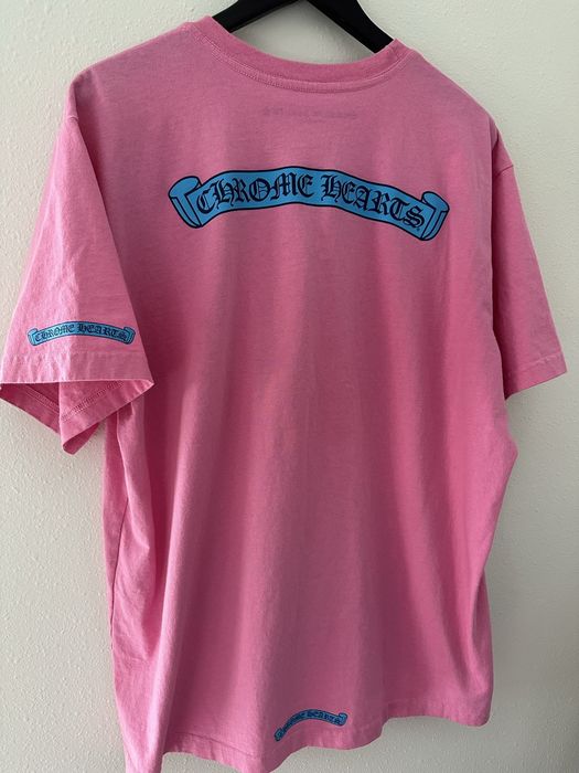 Chrome Hearts Chrome Hearts Pink Scroll Logo Pocket Tee | Grailed