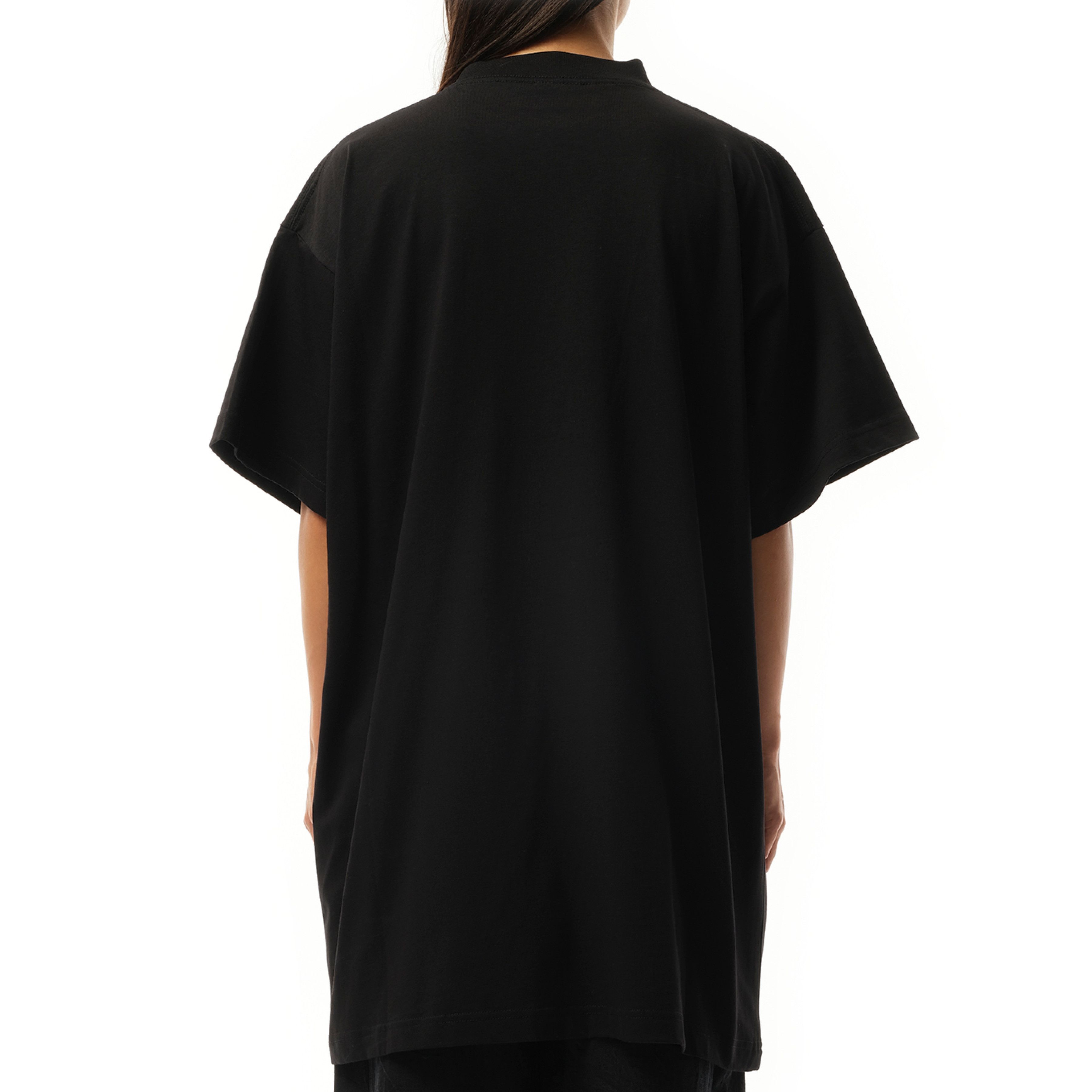 Balenciaga o1tr1nto0326 Paris Strass Oversized T-Shirt in Black Size M / US 6-8 / IT 42-44 - 6 Thumbnail