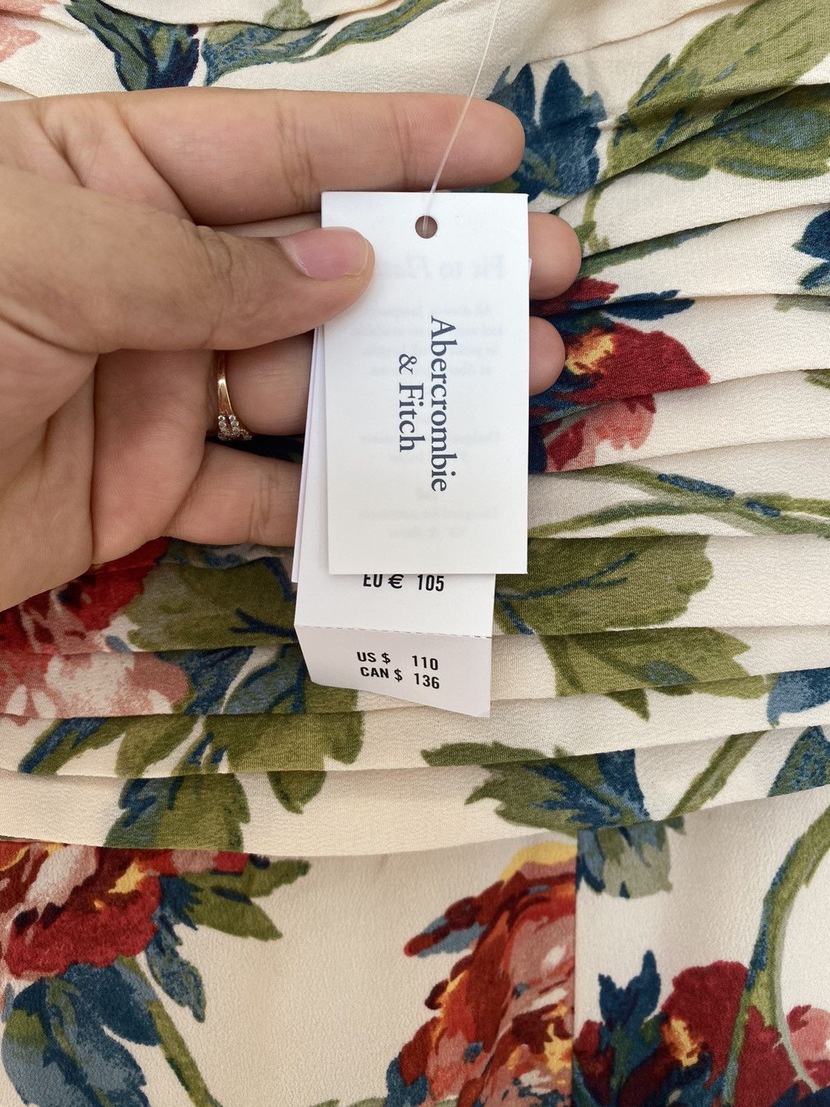 Abercrombie & Fitch Abercrombie & Fitch Emerson Crepe Smoked Back Midi Dress Size XL / US 12-14 / IT 48-50 - 10 Thumbnail