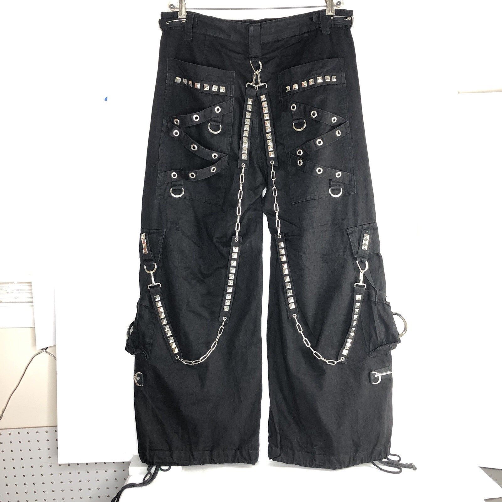 Tripp NYC Tripp NYC Y2K Baggy Bondage Black Pants L Goth Skate Grunge Size US 36 / EU 52 - 8 Thumbnail