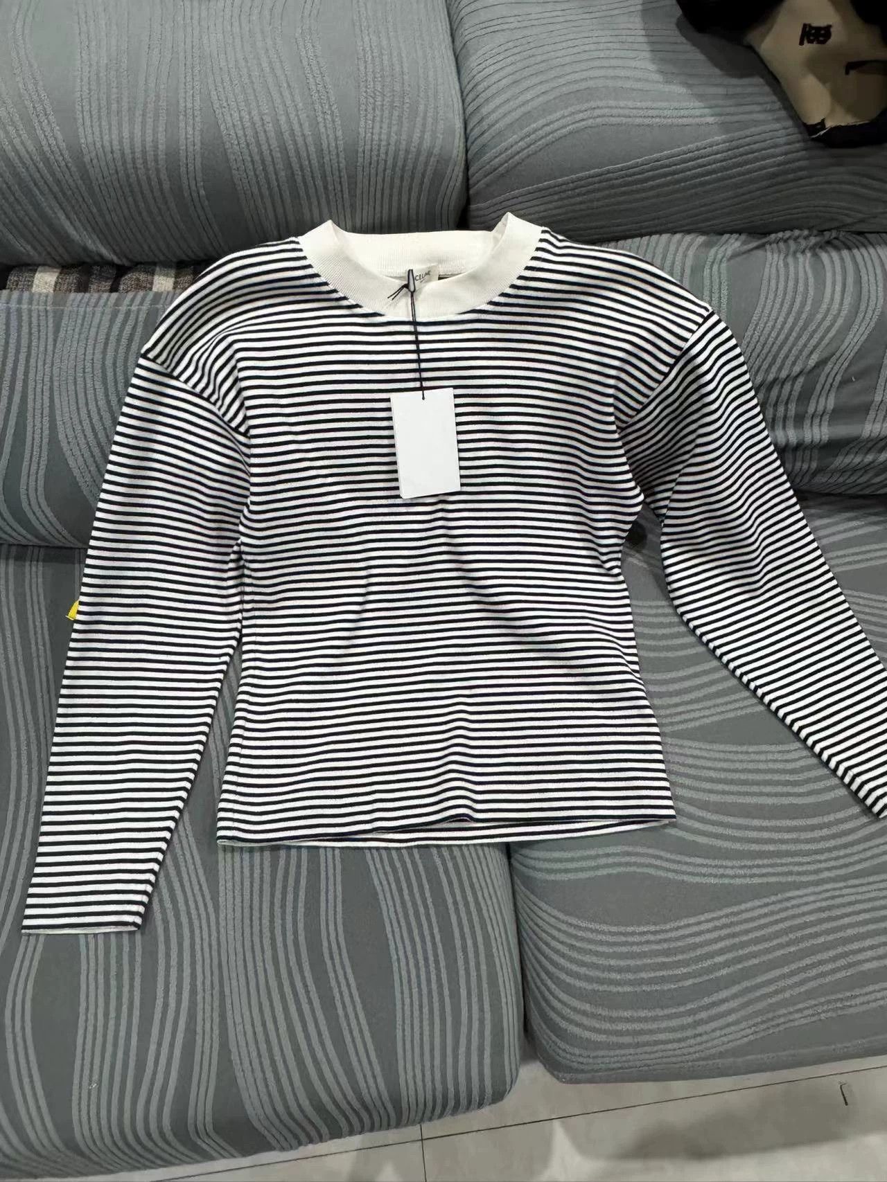 Celine CELINE Black & White Striped T-Shirt New XS Size XS / US 0-2 / IT 36-38 - 2 Thumbnail