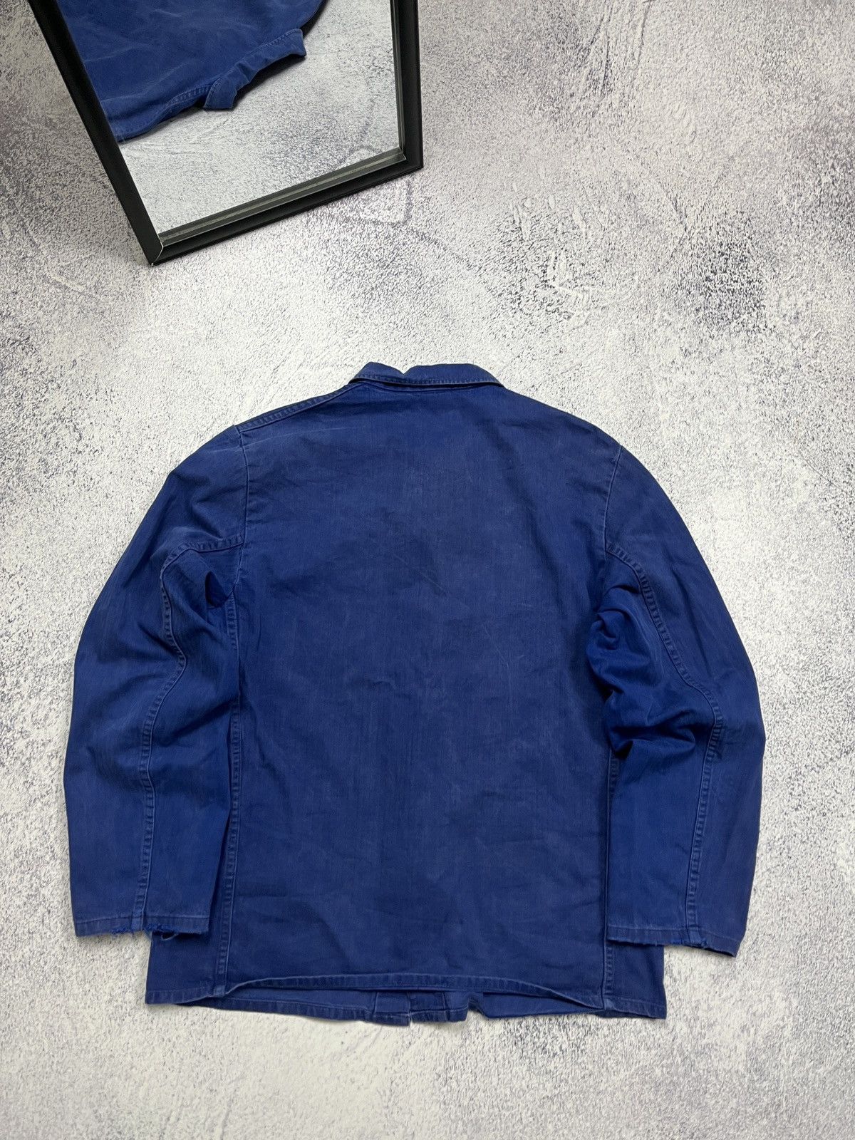 Le Laboureur French Workwear German Work Jacket Sanfor Blue Chore Coat Size US M / EU 48-50 / 2 - 20 Thumbnail