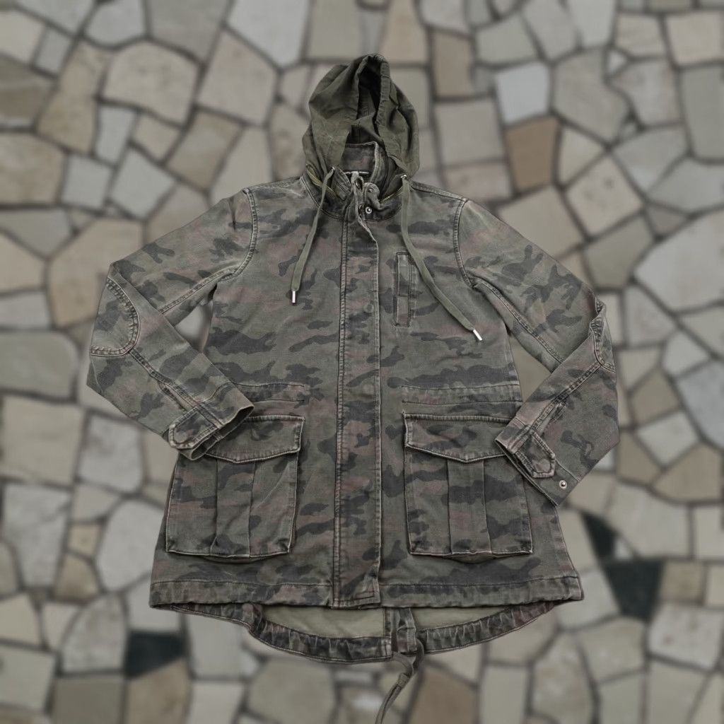 James Perse James Perse Military Jacket Womens XS 0 Green Camo Utility Coat Zip Snap Up Size XS / US 0-2 / IT 36-38 - 1 Thumbnail
