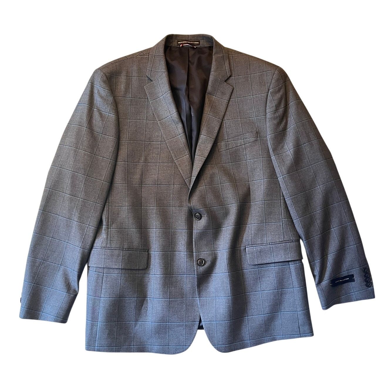 Tommy Hilfiger Tommy Hilfiger Men Suit Jacket 46R Gray Modern Fit Size 46R - 1 Thumbnail