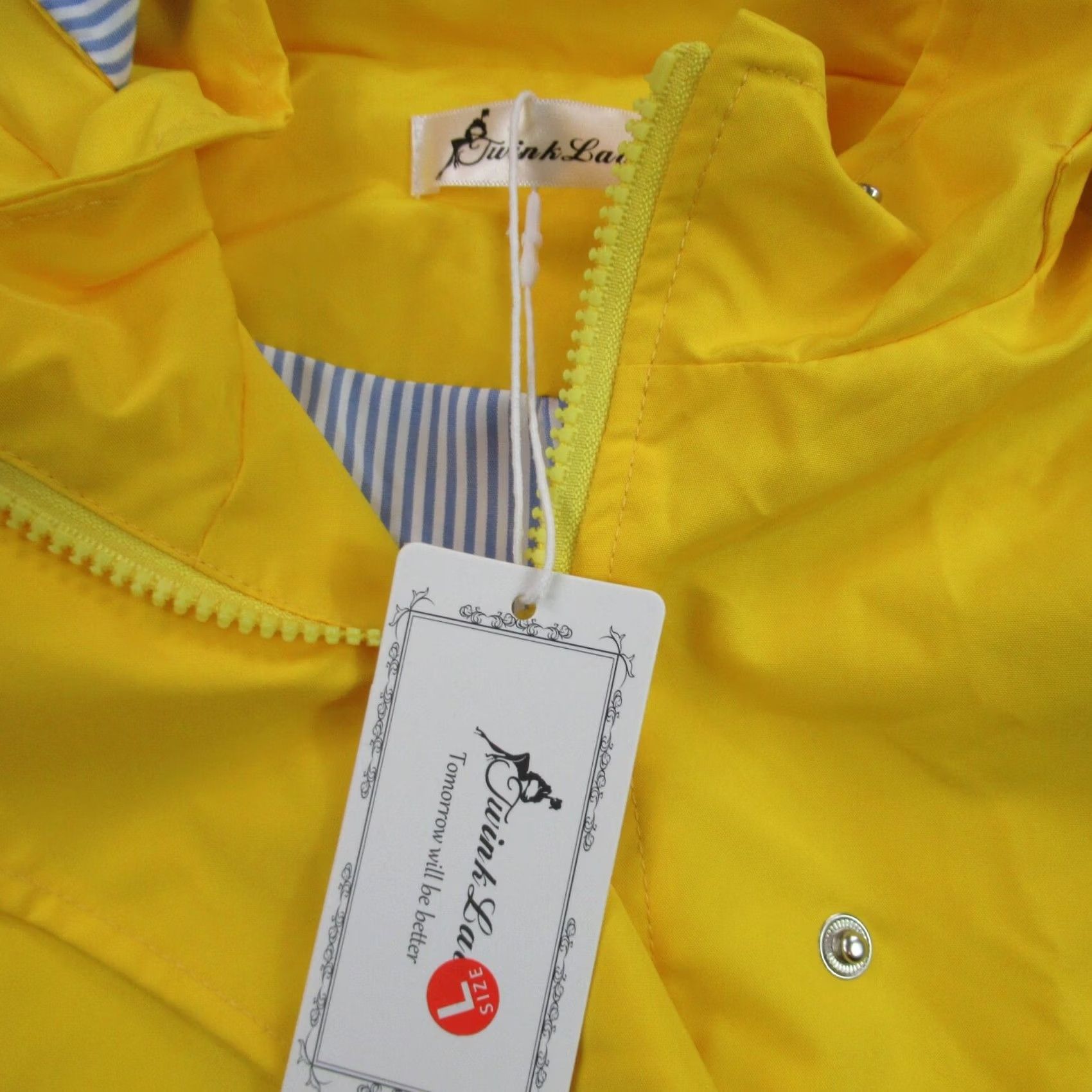 Vintage Twink Lady Jacket Womens Large Long Sleeve Full Zip Yellow Outdoor Jacket Size L / US 10 / IT 46 - 3 Thumbnail