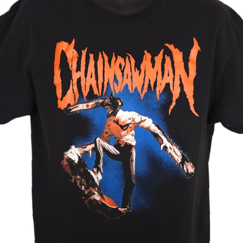 Vintage VINTAGE? Chainsaw Man T Shirt Mens Size Large Black Japanese Manga Series Denji Size US L / EU 52-54 / 3 - 2 Thumbnail
