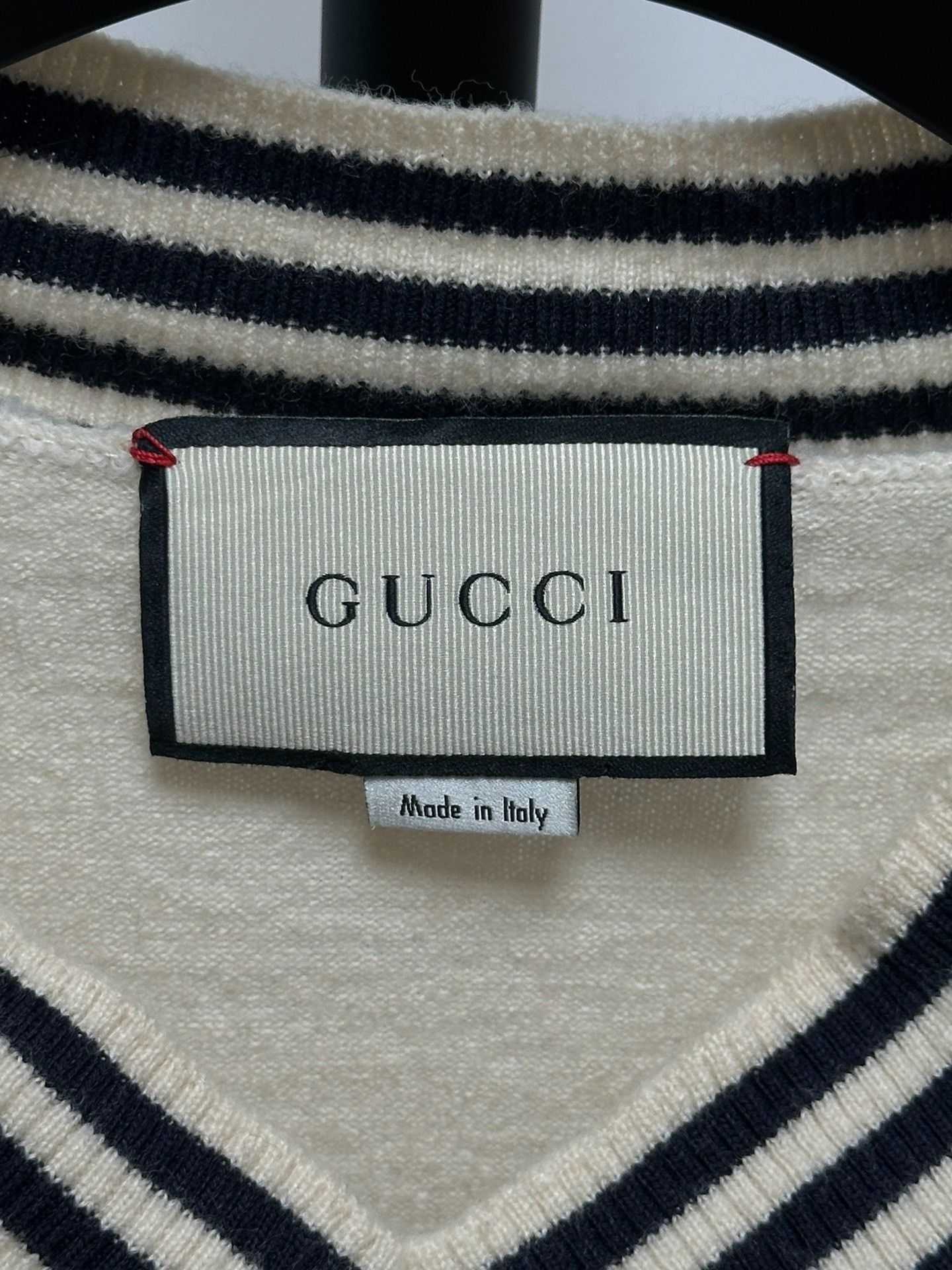 Gucci Gucci Little Bee Embroidery College Style Thin Sweater Size US L / EU 52-54 / 3 - 4 Thumbnail