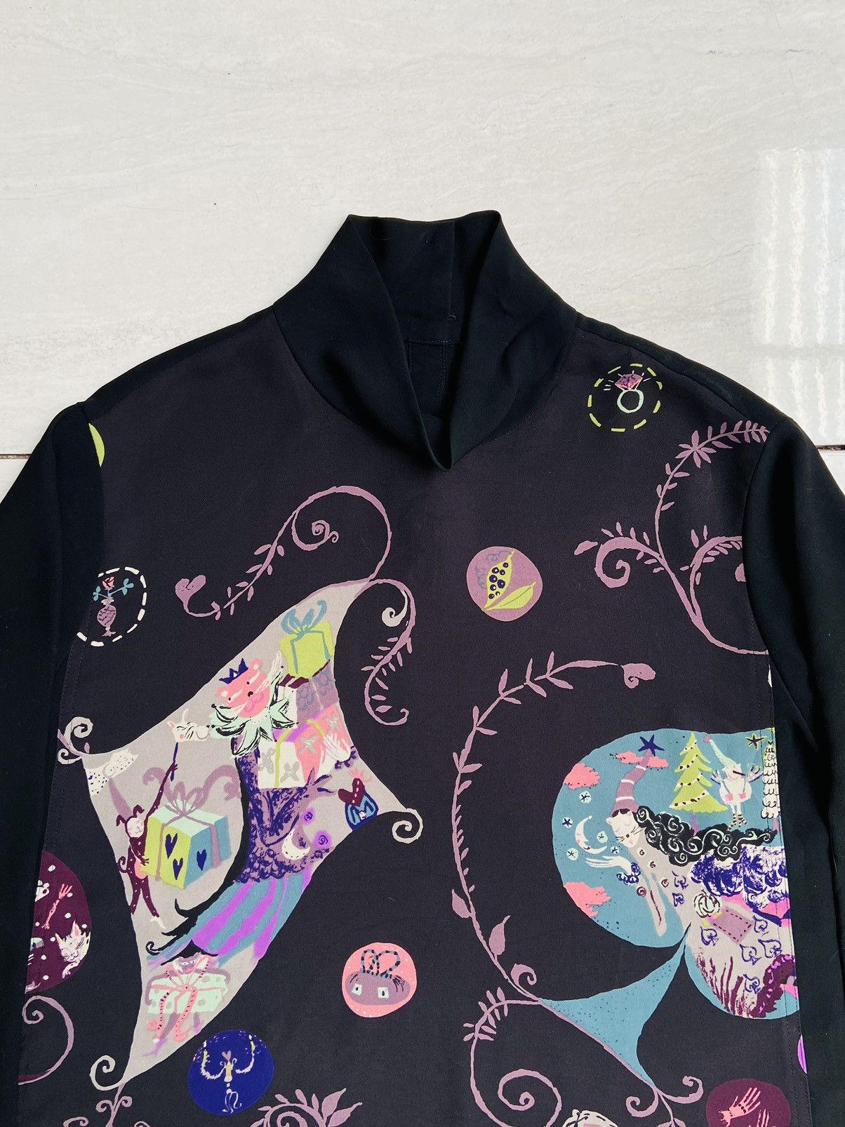 Designer TOKUKO 1er VOL Patterned Blouse Size US XL / EU 56 / 4 - 6 Thumbnail