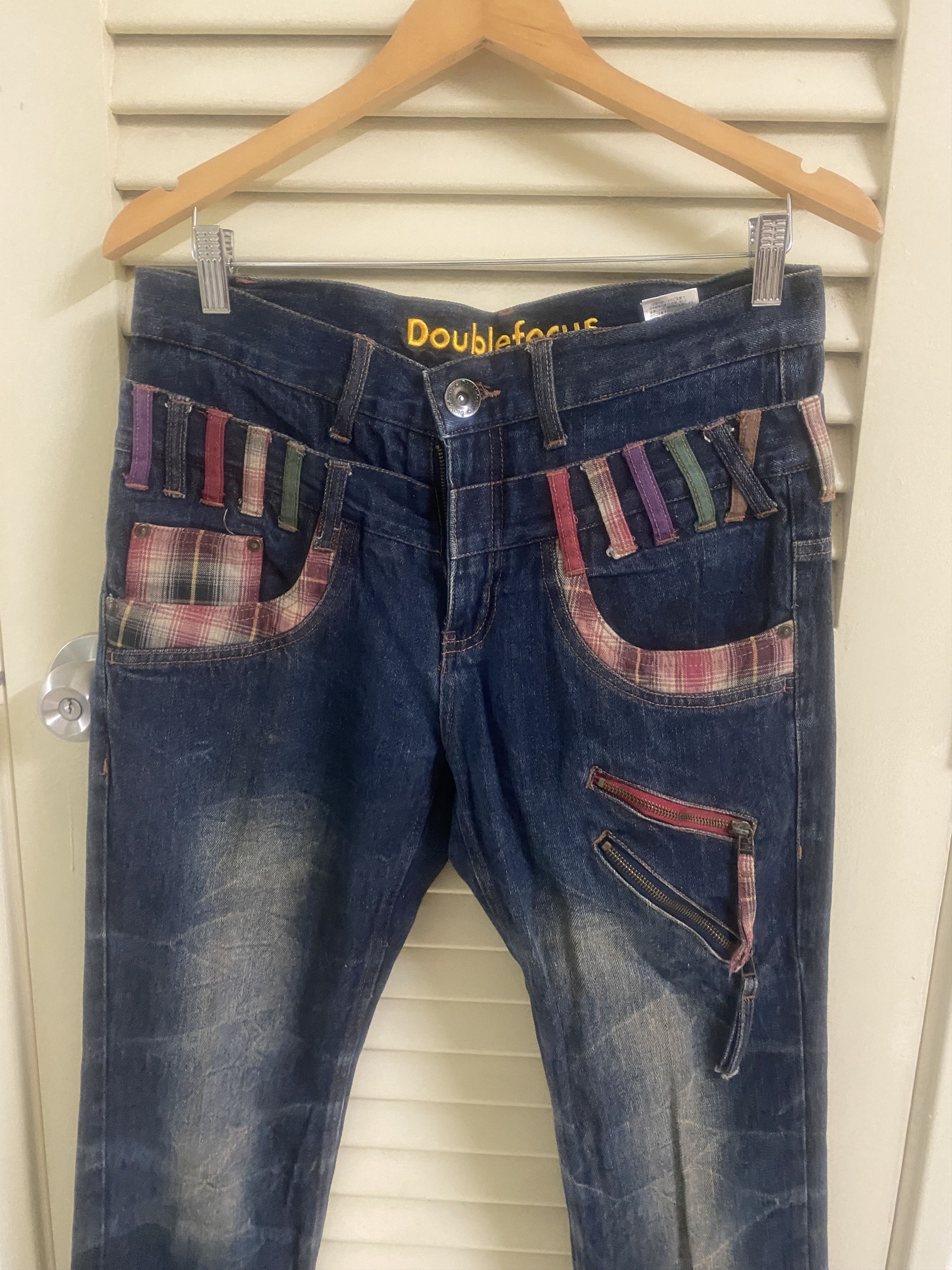 If Six Was Nine Doublefocus Double Waist Distressed Denim Size US 32 / EU 48 - 2 Thumbnail