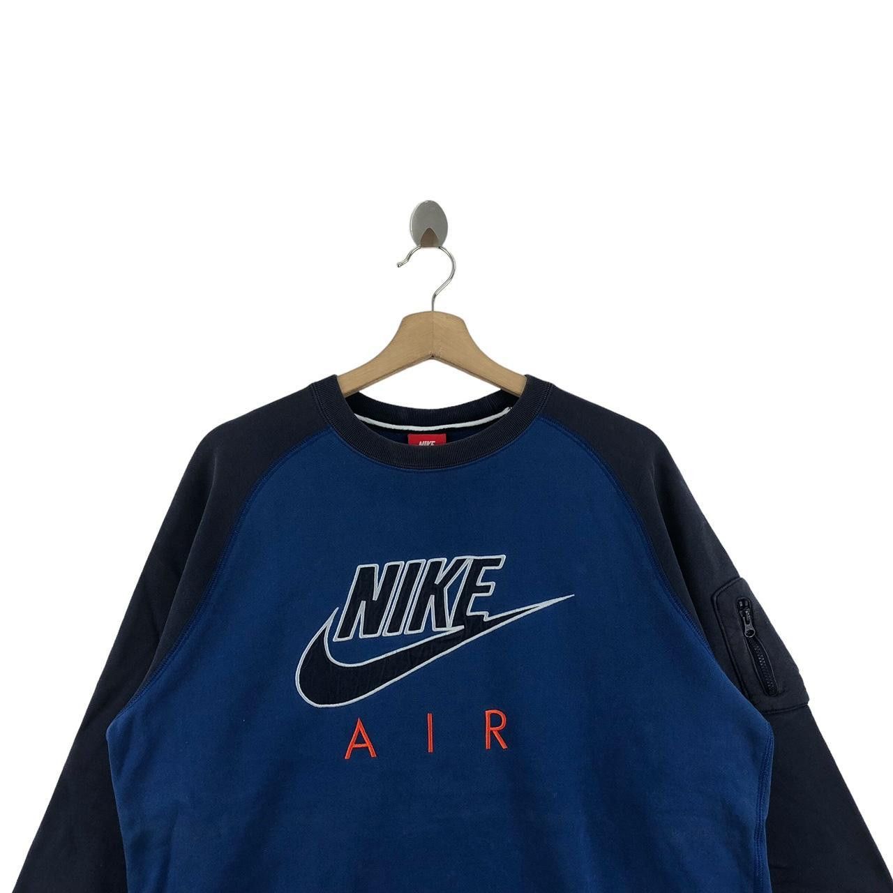 Nike NIKE AIR SWOOSH Logo Embroidered Raglan Sweatshirt Pullover Size L / US 10 / IT 46 - 3 Thumbnail