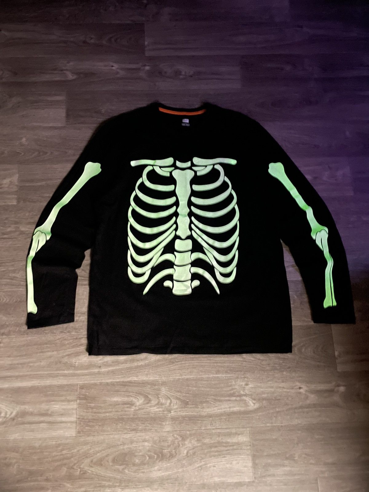 Other Skeleton Glow In The Dark Long Sleeve Halloween T-Shirt Size US XL / EU 56 / 4 - 2 Thumbnail