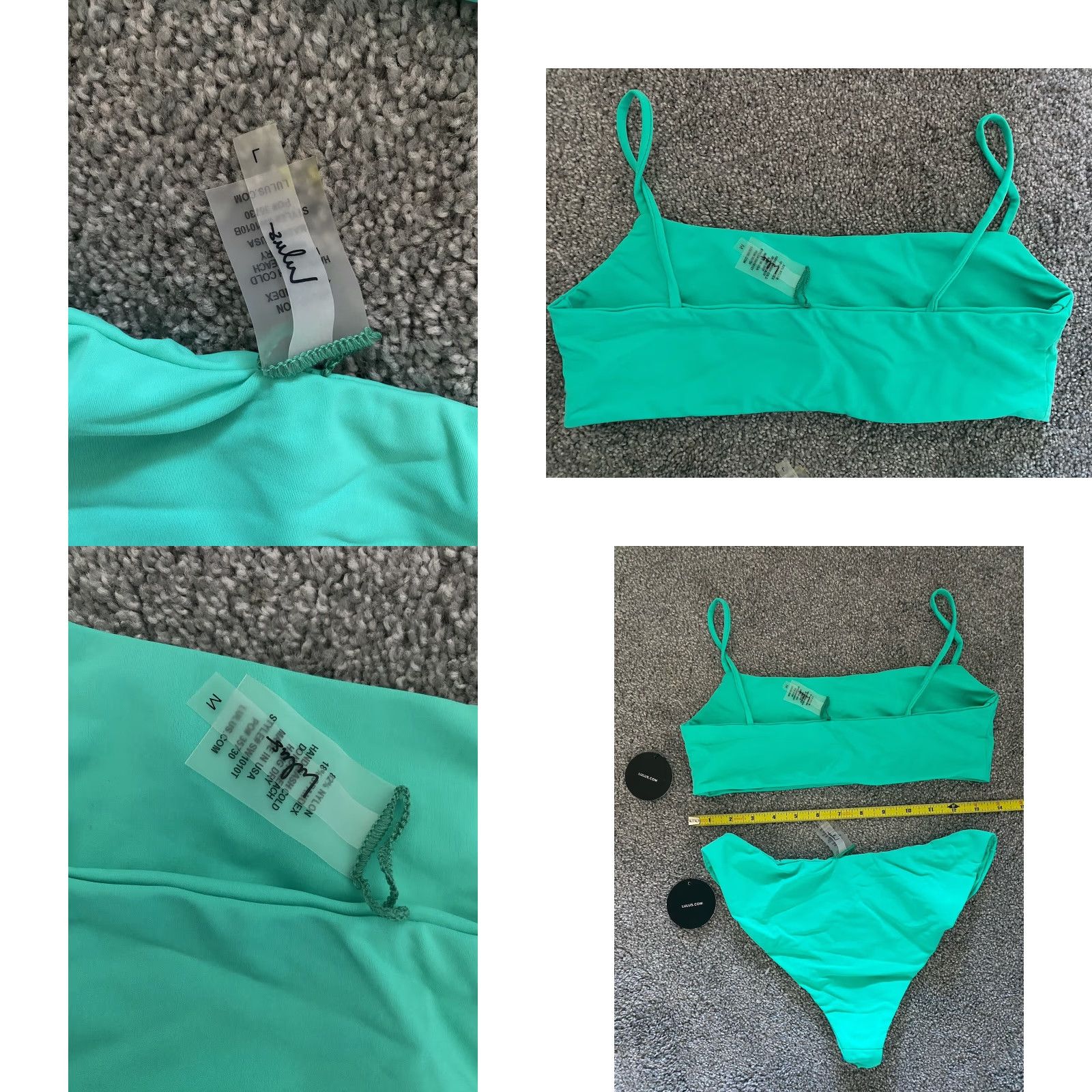 Lulus NWT New Lulus Bathing Suit Women’s Green Size M Top / Size L Bottoms Size M / US 6-8 / IT 42-44 - 8 Thumbnail