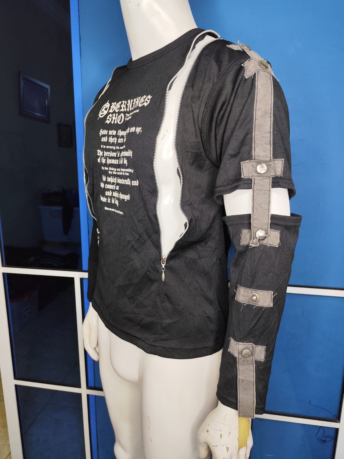 Japanese Brand Berningsho underground poem long sleeve t shirt Size US M / EU 48-50 / 2 - 4 Thumbnail