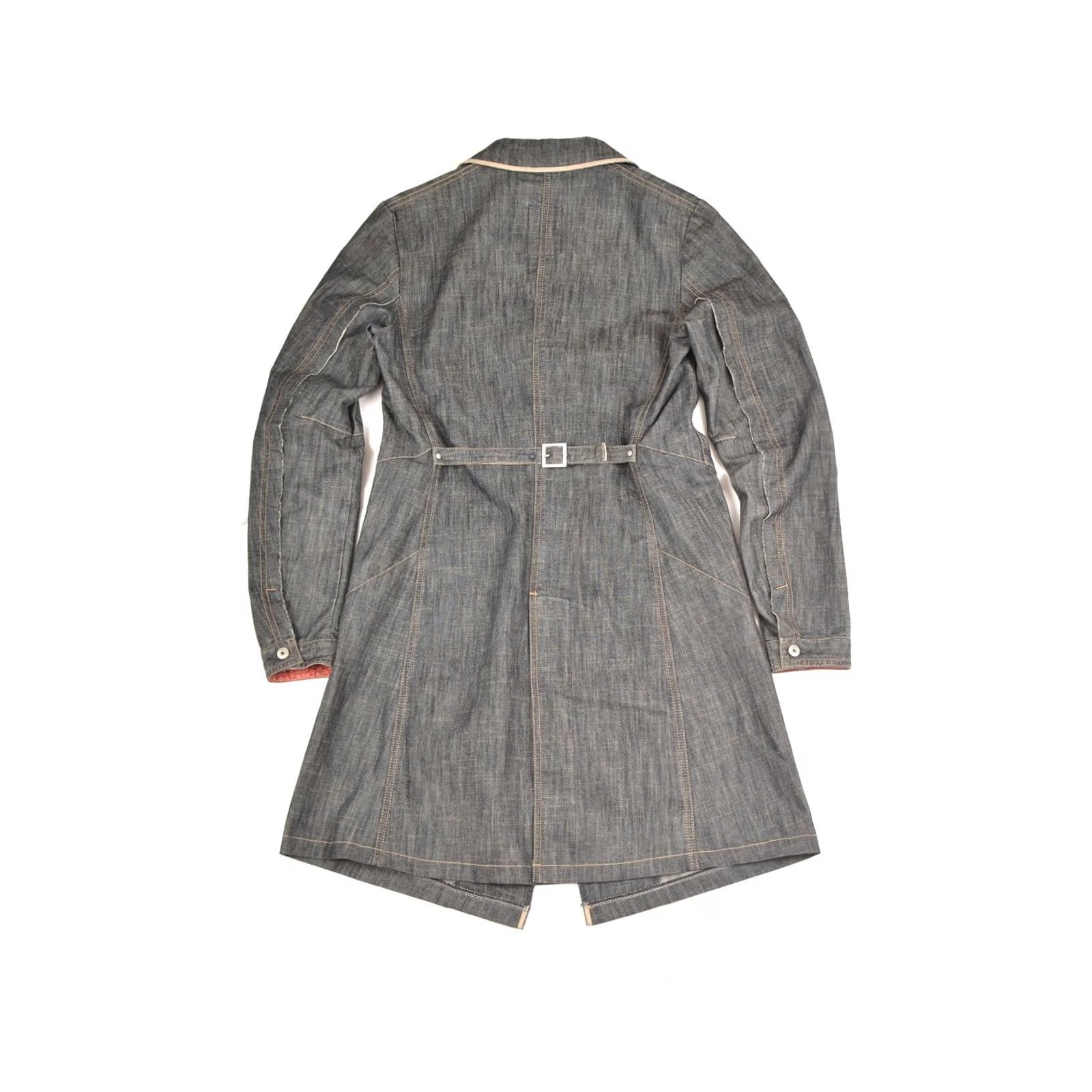 Vintage VINTAGE Le Jean De Marithe Francois Girbaud Denim Jacket Women 34 Blue Jeans Coat Overcoat 34 Mens Womens Girls Boys Size 24" / US 00 / IT 34 - 6 Thumbnail