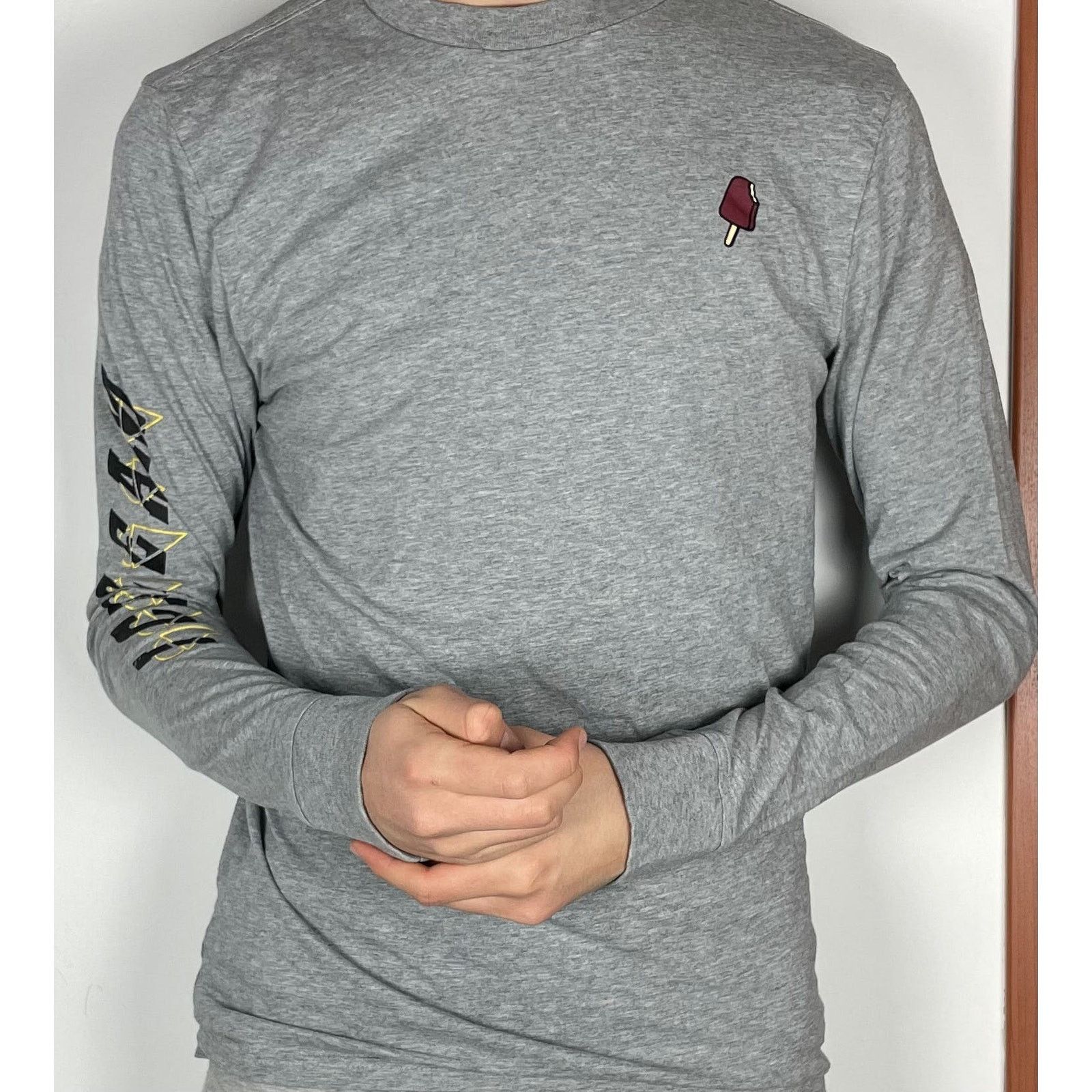 Icecream Ice Cream Men Gray Cotton Long Sleeve Pullover T-Shirt Small Size US S / EU 44-46 / 1 - 2 Thumbnail