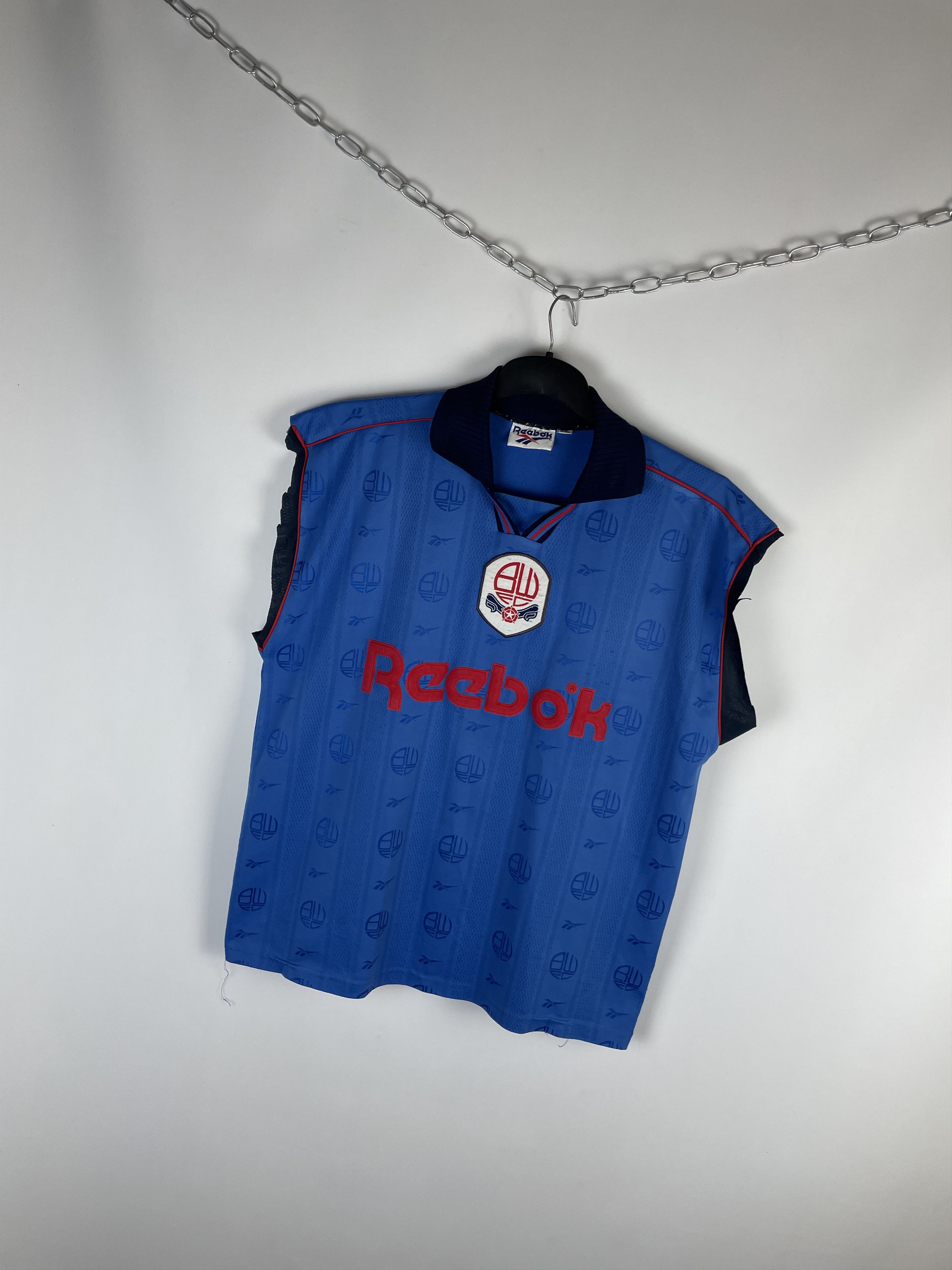 Reebok Bolton Wanderers Reebok 1995-1996 away soccer shirt jersey Size US XL / EU 56 / 4 - 2 Thumbnail