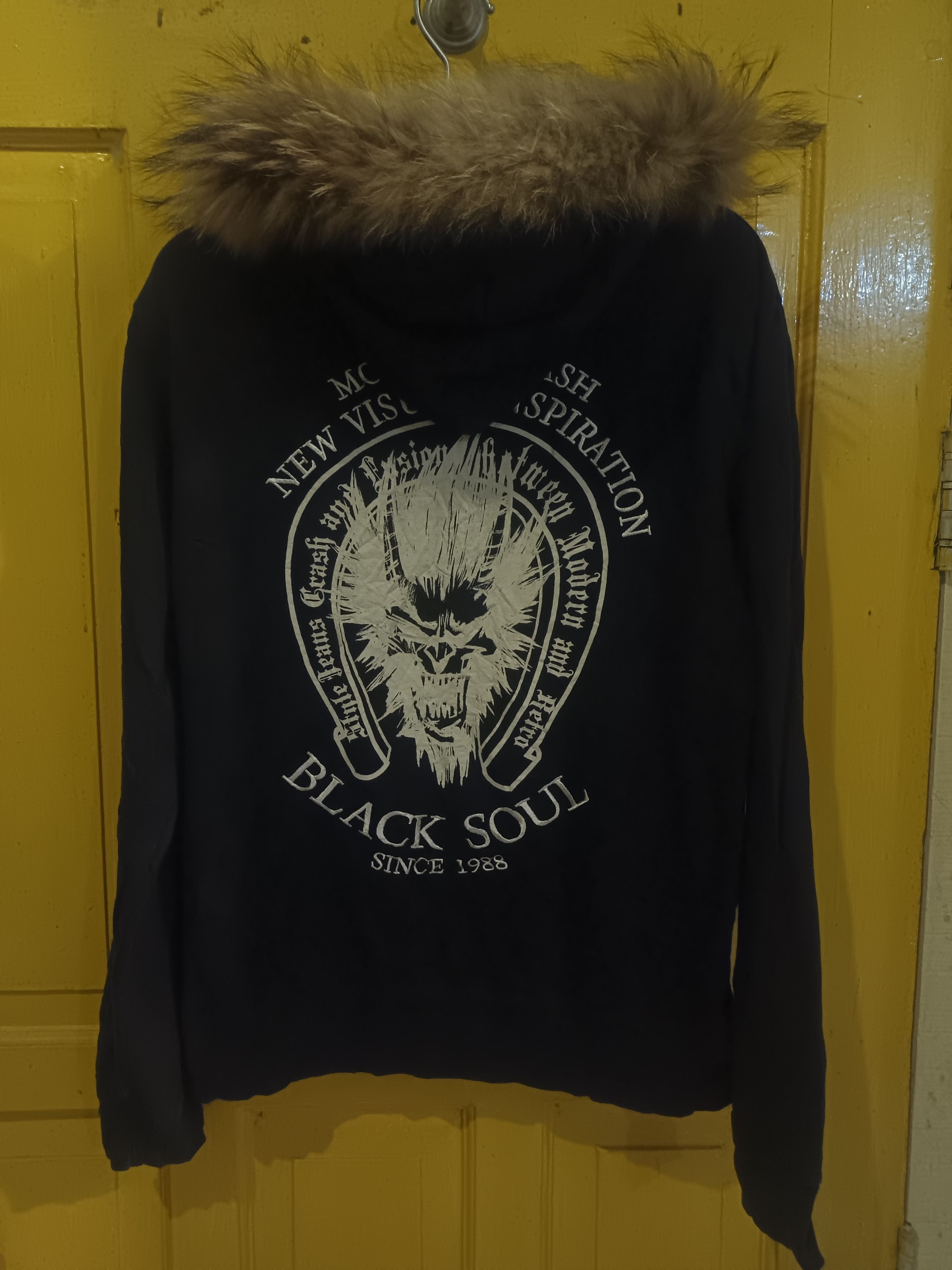 If Six Was Nine × Japanese Brand × Le Grande Bleu (L.G.B.) ONIARAI Black Soul Japanese Street Culture Fur Hoodie Size US M / EU 48-50 / 2 - 15 Thumbnail