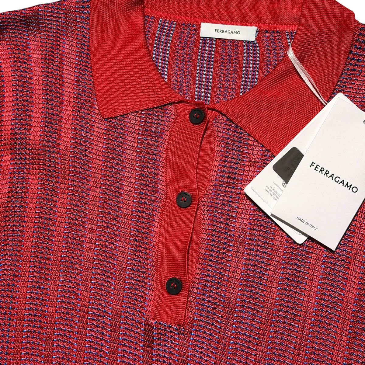 Salvatore Ferragamo Mesh woven polo Size US L / EU 52-54 / 3 - 2 Thumbnail