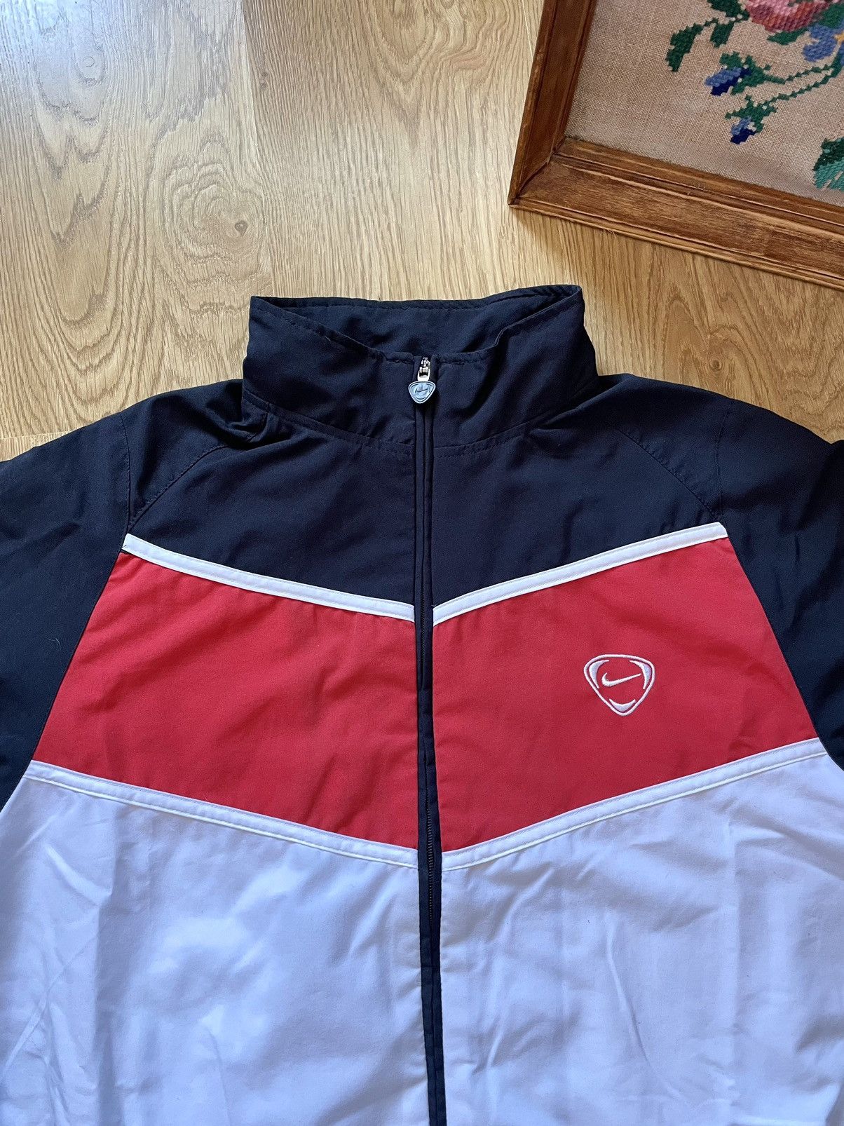 Nike × Vintage Vintage Y2K Nike Total 90 Drill Windbreaker Track Jacket Size US L / EU 52-54 / 3 - 2 Thumbnail