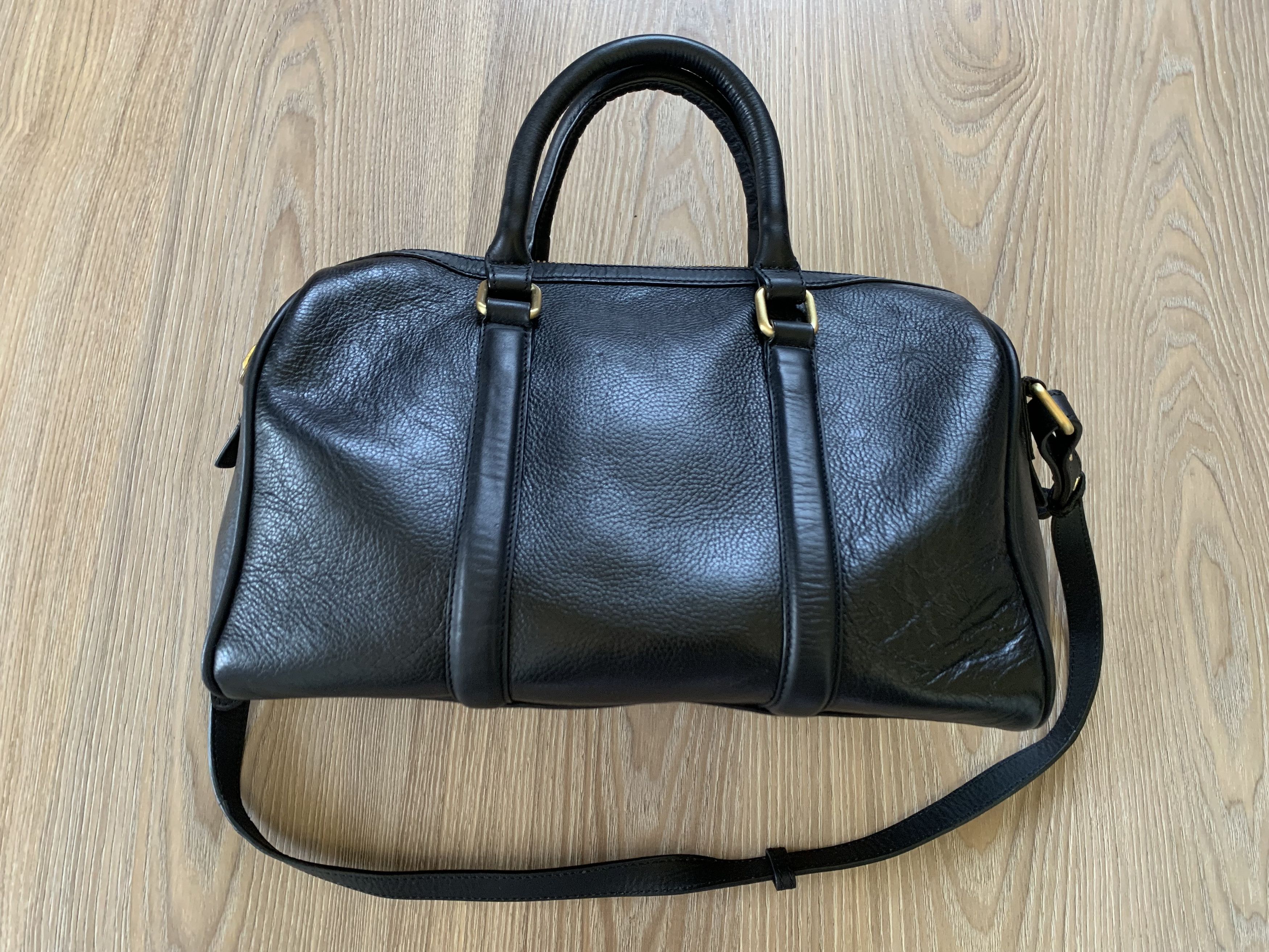 Mango Mango Black Leather Handbag Travel Shoulder Bag Size ONE SIZE - 3 Thumbnail