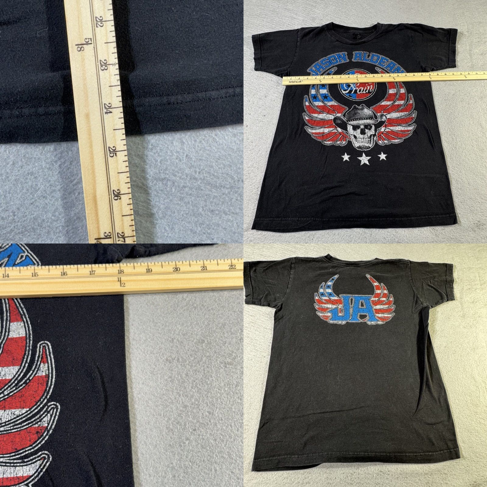 Vintage VINTAGE Night Train Shirt Jason Aldean Concert Tour Black Crew Neck Short Sleeve Mens Small Graphic Print Rock Country Tee Size US S / EU 44-46 / 1 - 8 Thumbnail