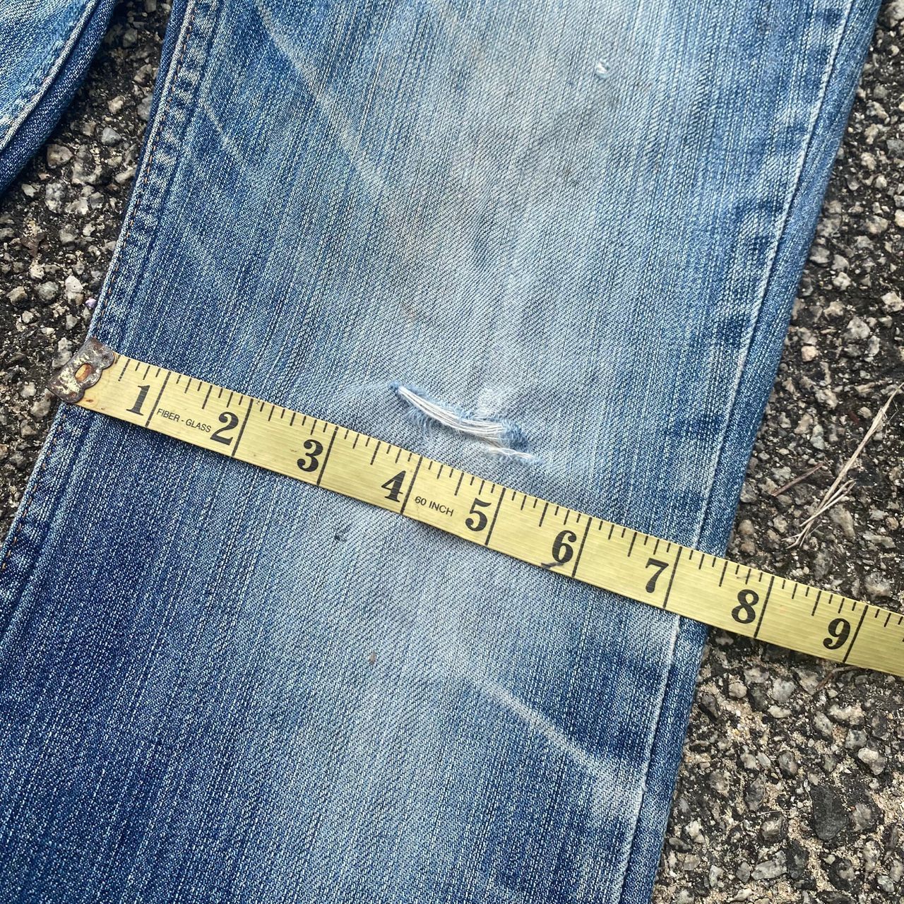 Levi's Vintage Levis 516 Flare Distressed Denim Size US 31 - 8 Thumbnail
